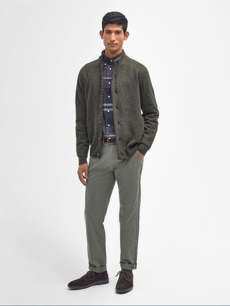 BARBOUR MAGLIONE ESSENTIAL PATCH - CON ZIP_GN73_SEAWEED