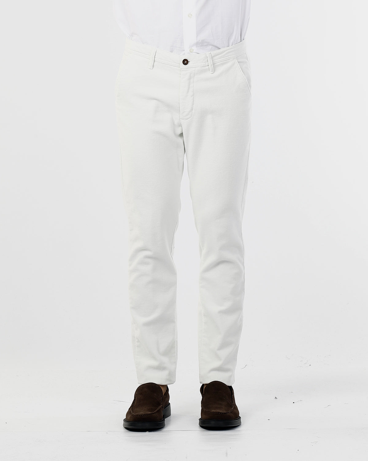 OLD RIVER PANTALONI IN FUSTAGNO_BIANCO