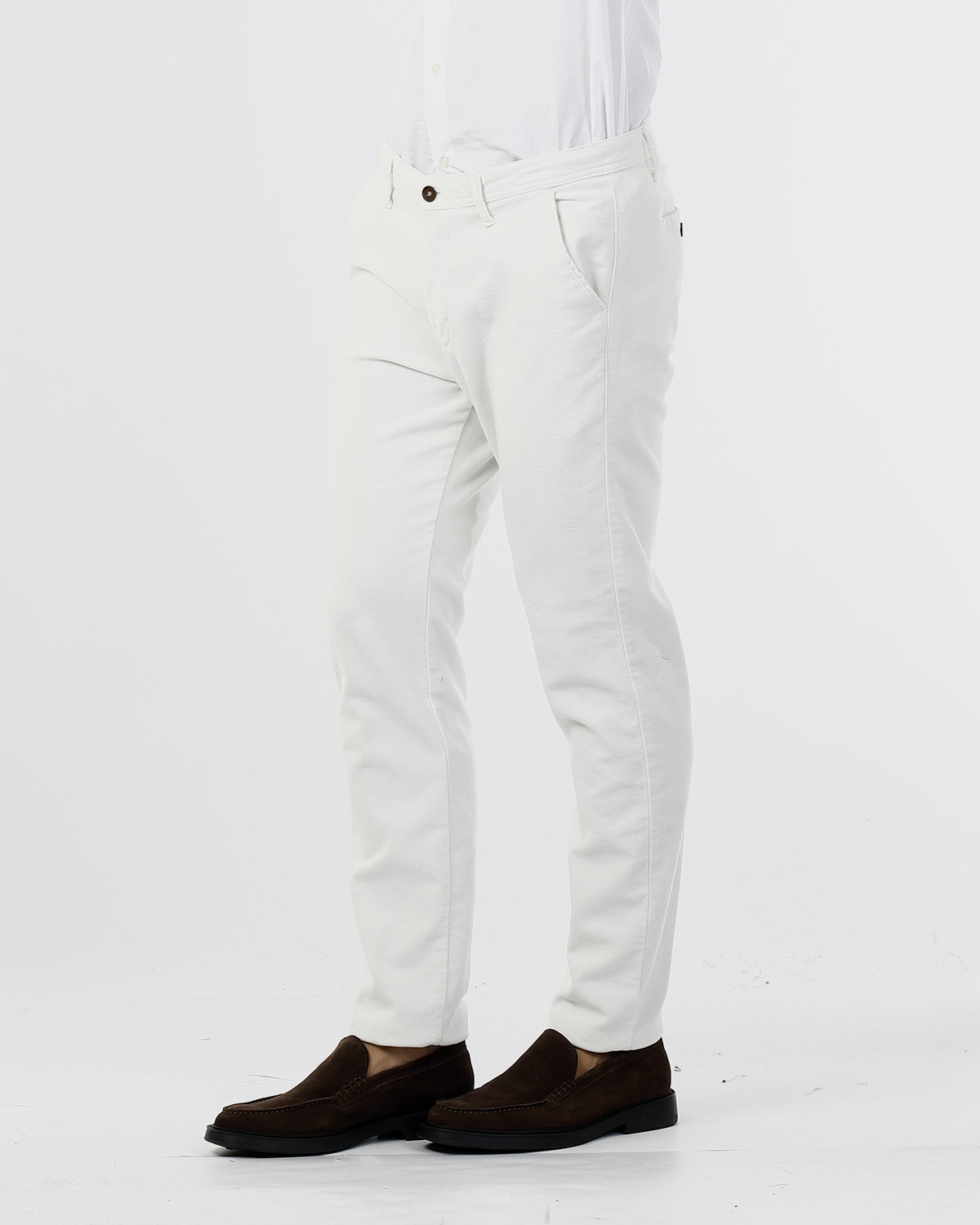 OLD RIVER PANTALONI IN FUSTAGNO_BIANCO