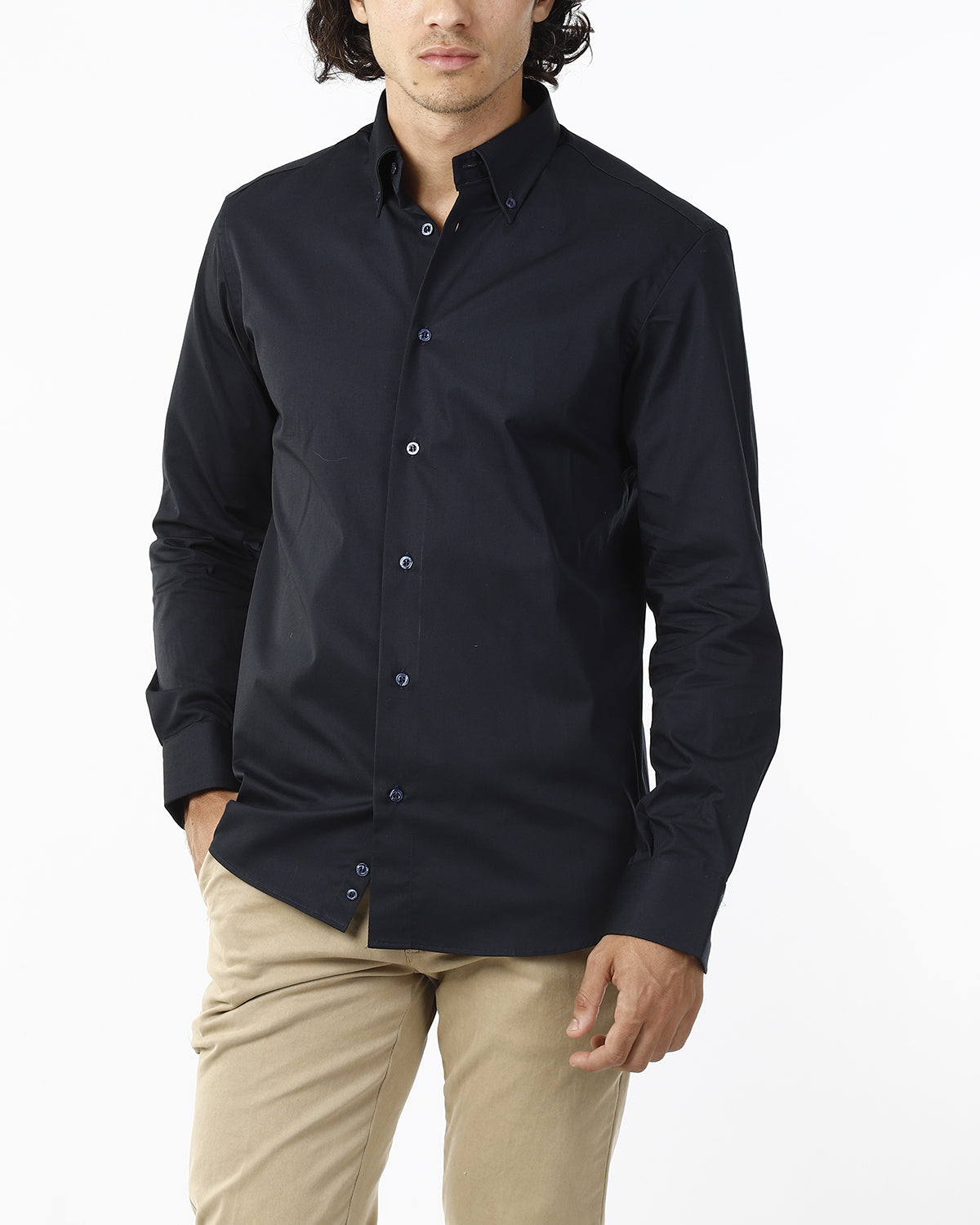 CAMICIA BLU BUTTON DOWN