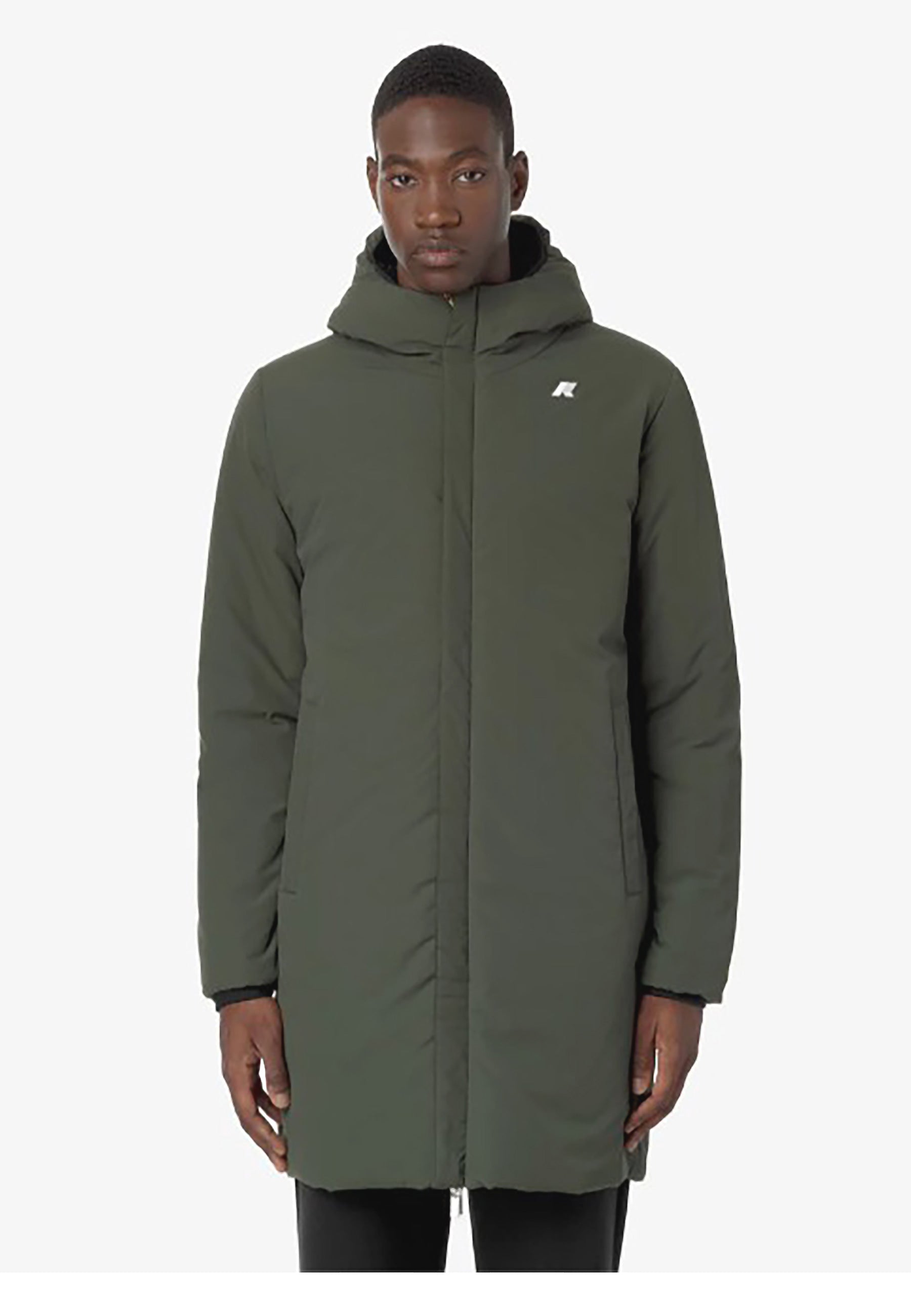 KWAY JACOB ST WARM REVERSIBLE_AH3_BLACK PURE - GREEN BLACKISH