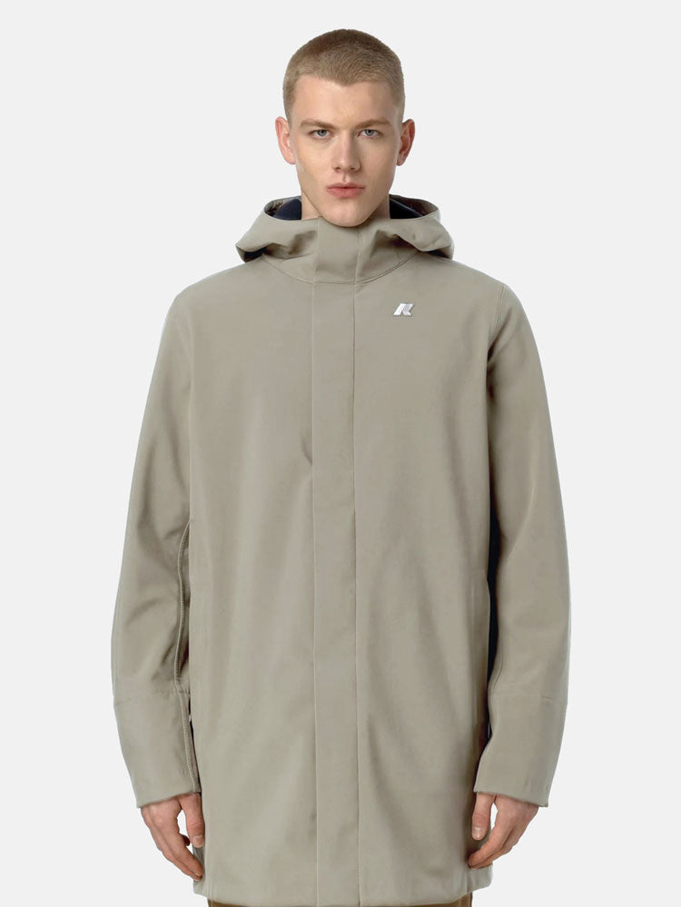 KWAY MARLYN BONDED_B2A _BEIGE CASHMERE - BLUE DEPTH