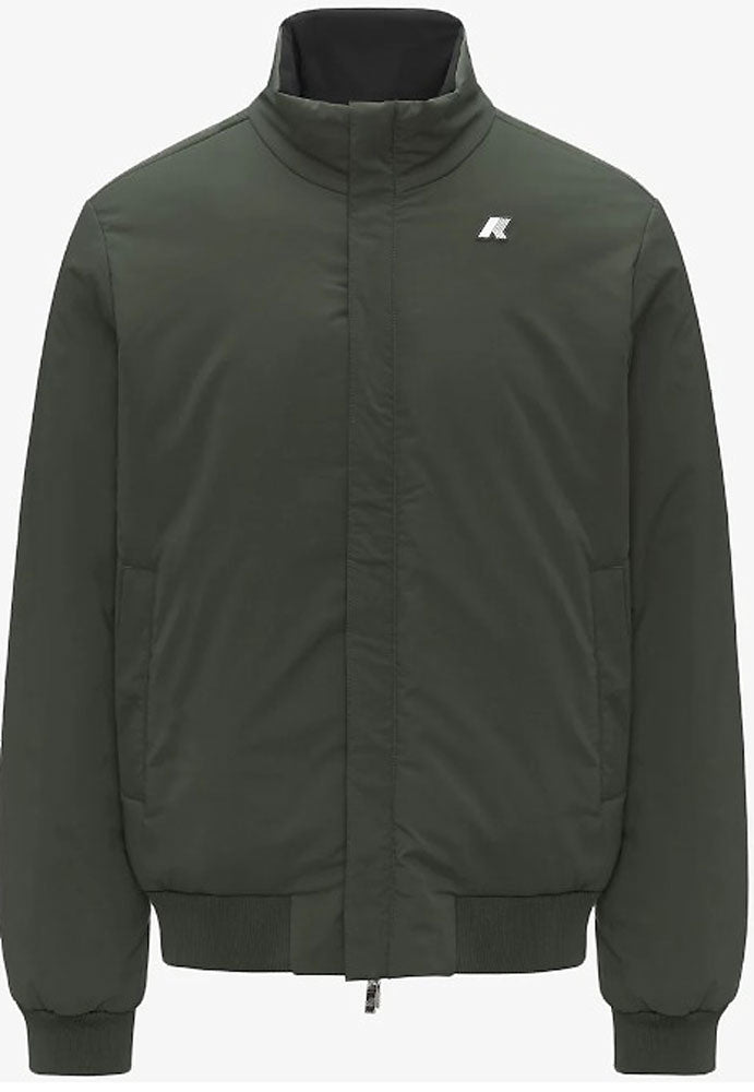 KWAY ARSENE ST WARM REVERSIBLE_AH3_BLACK PURE - GREEN BLACKISH
