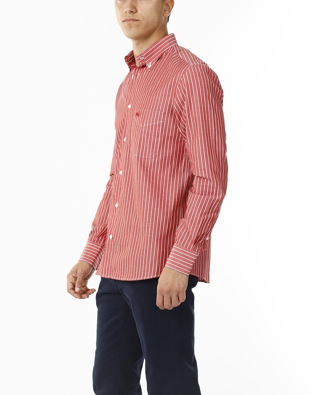 CAMICIA A RIGHE ROSSE LARGHE
