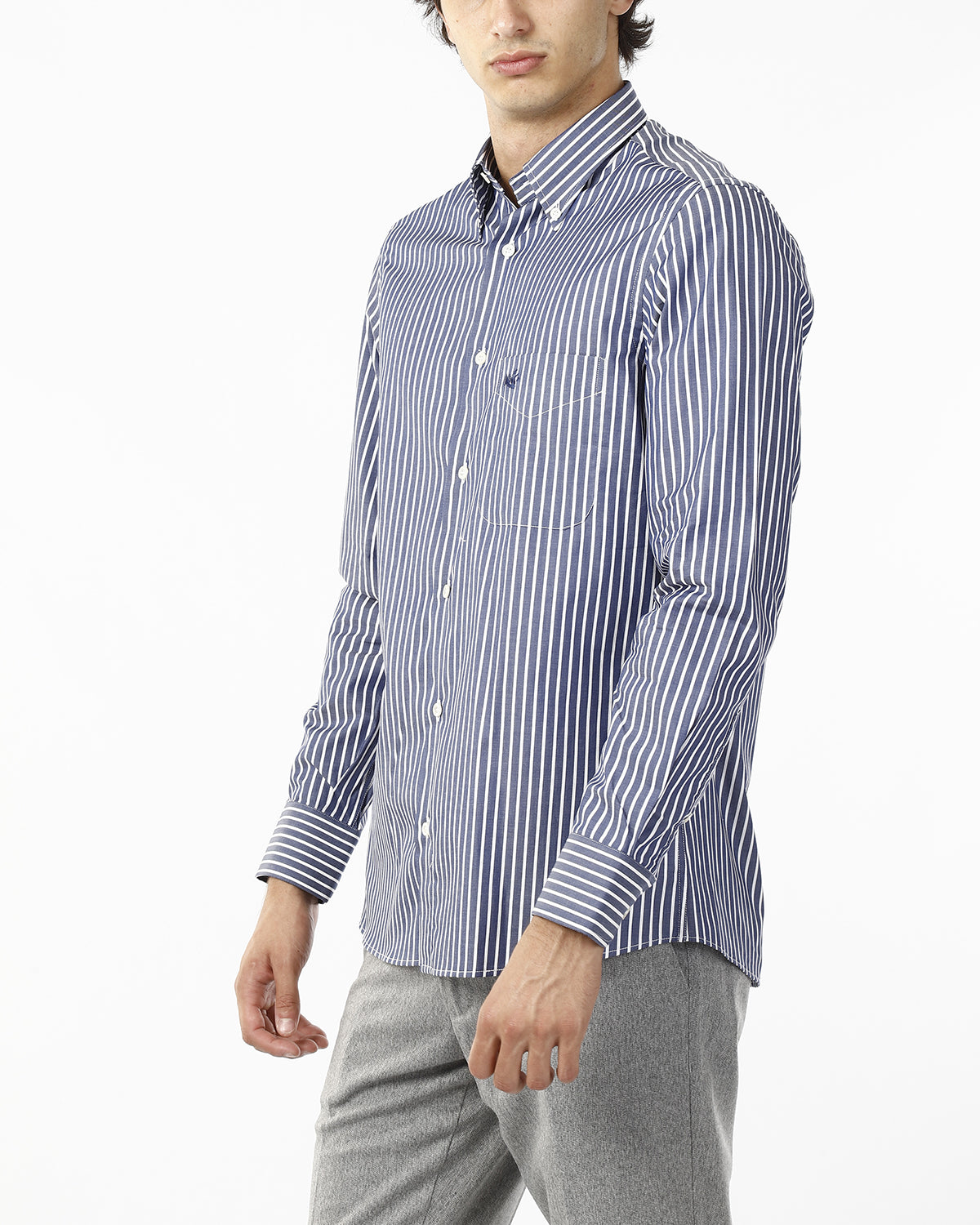 CAMICIA A RIGHE BLU E BIANCHE