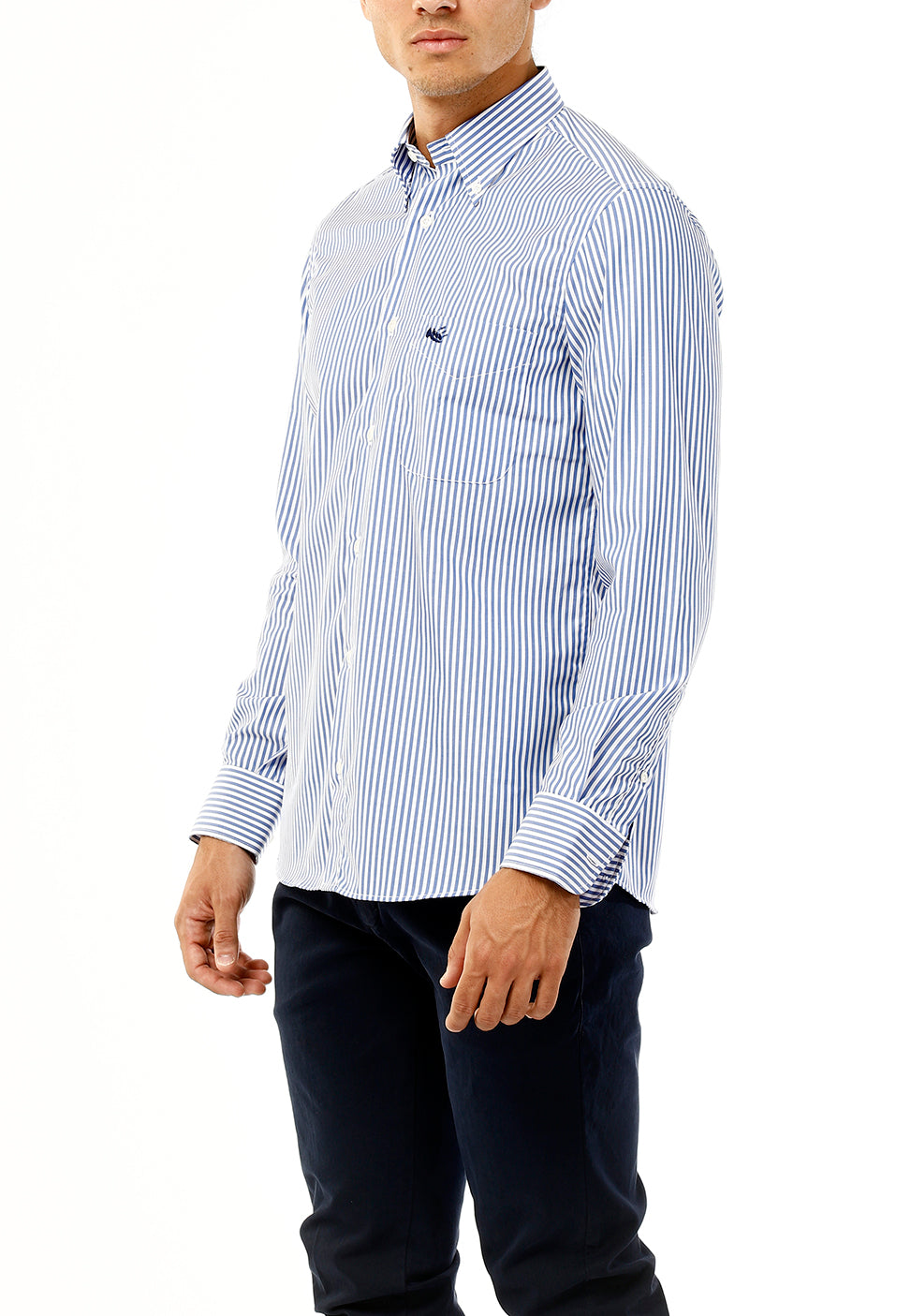 OLDRIVER CAMICIA A RIGHE NO IRON