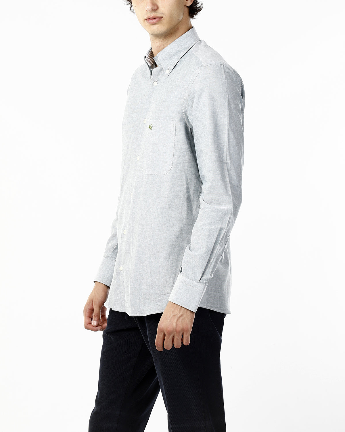 CAMICIA TINTA UNICA CON RIPORTO_VERDE