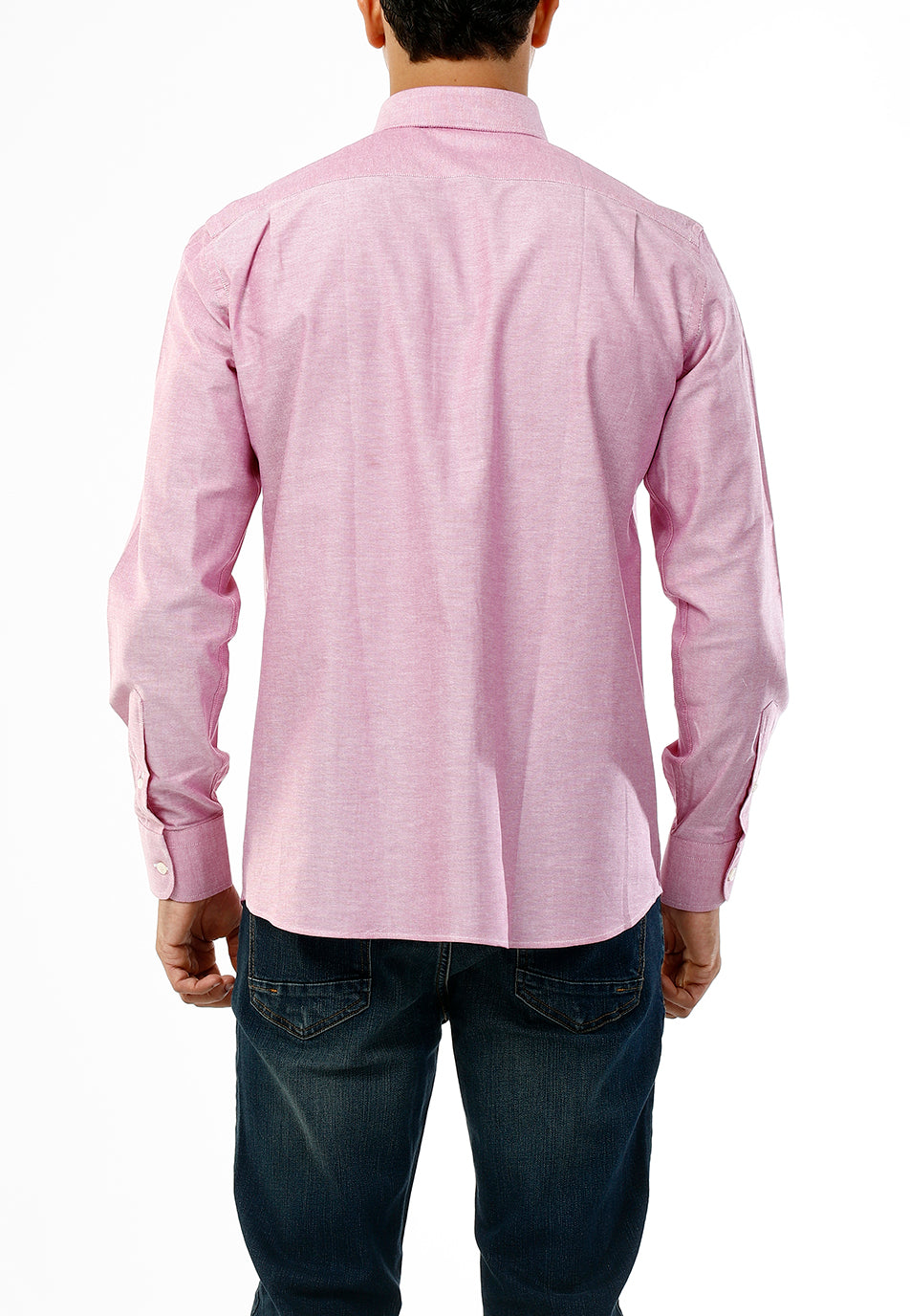 OLDRIVER CAMICIA TINTA UNICA CON RIPORTO_ROSSO