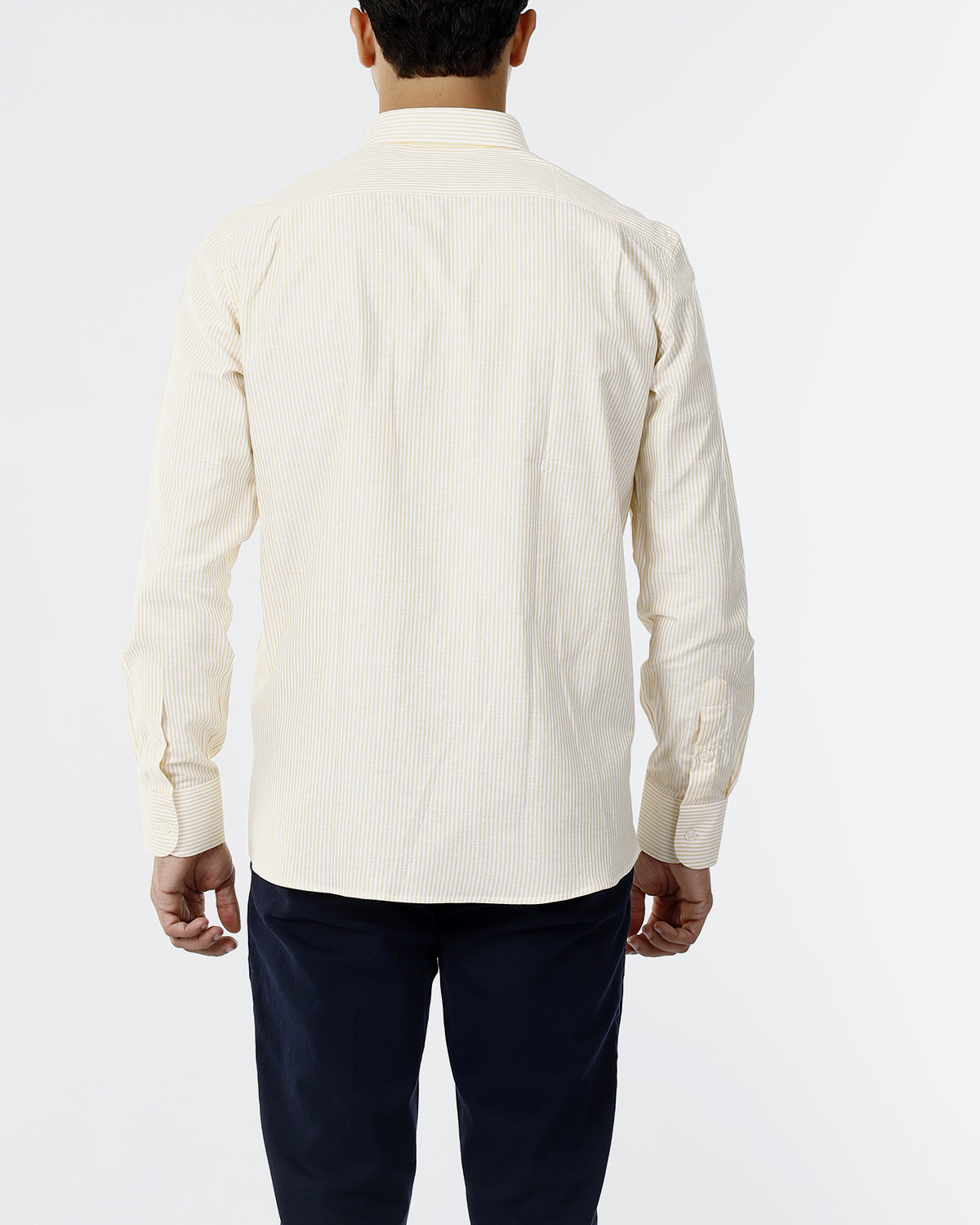 OLD RIVER CAMICIA A RIGHE E LOGO SU TONO_GIALLO