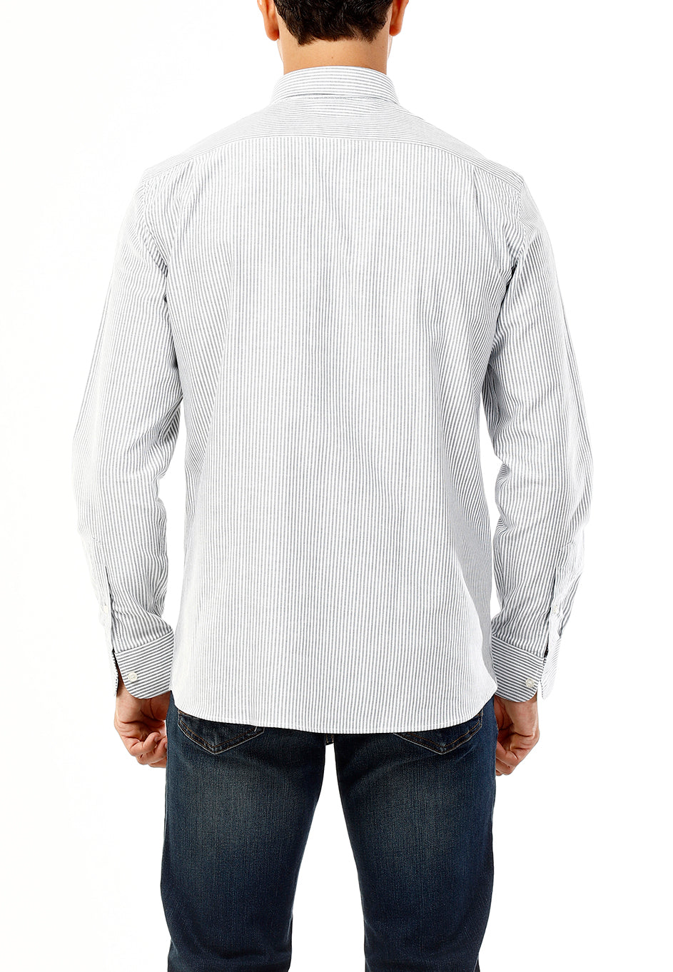 OLD RIVER CAMICIA A RIGHE E LOGO SU TONO_VERDE