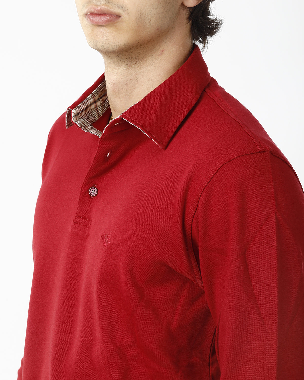 POLO IN FELPA LISCIA_PORPORA