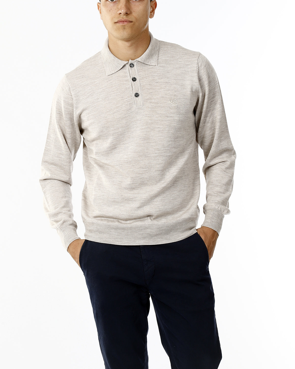 POLO IN MAGLIA - LANA EXTRAFINE 100%_MARMOTTA