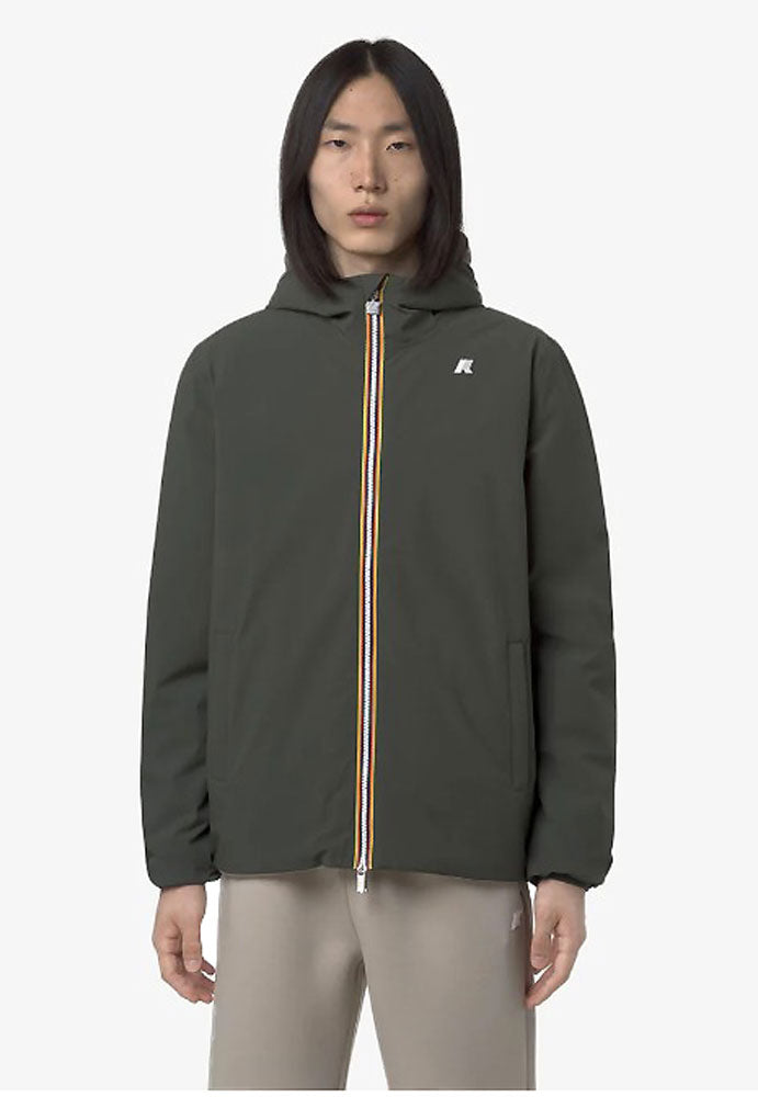 KWAY JACK ST WARM REVERSIBLE_B2P_GREEN BLACKISH_GREEN OAK