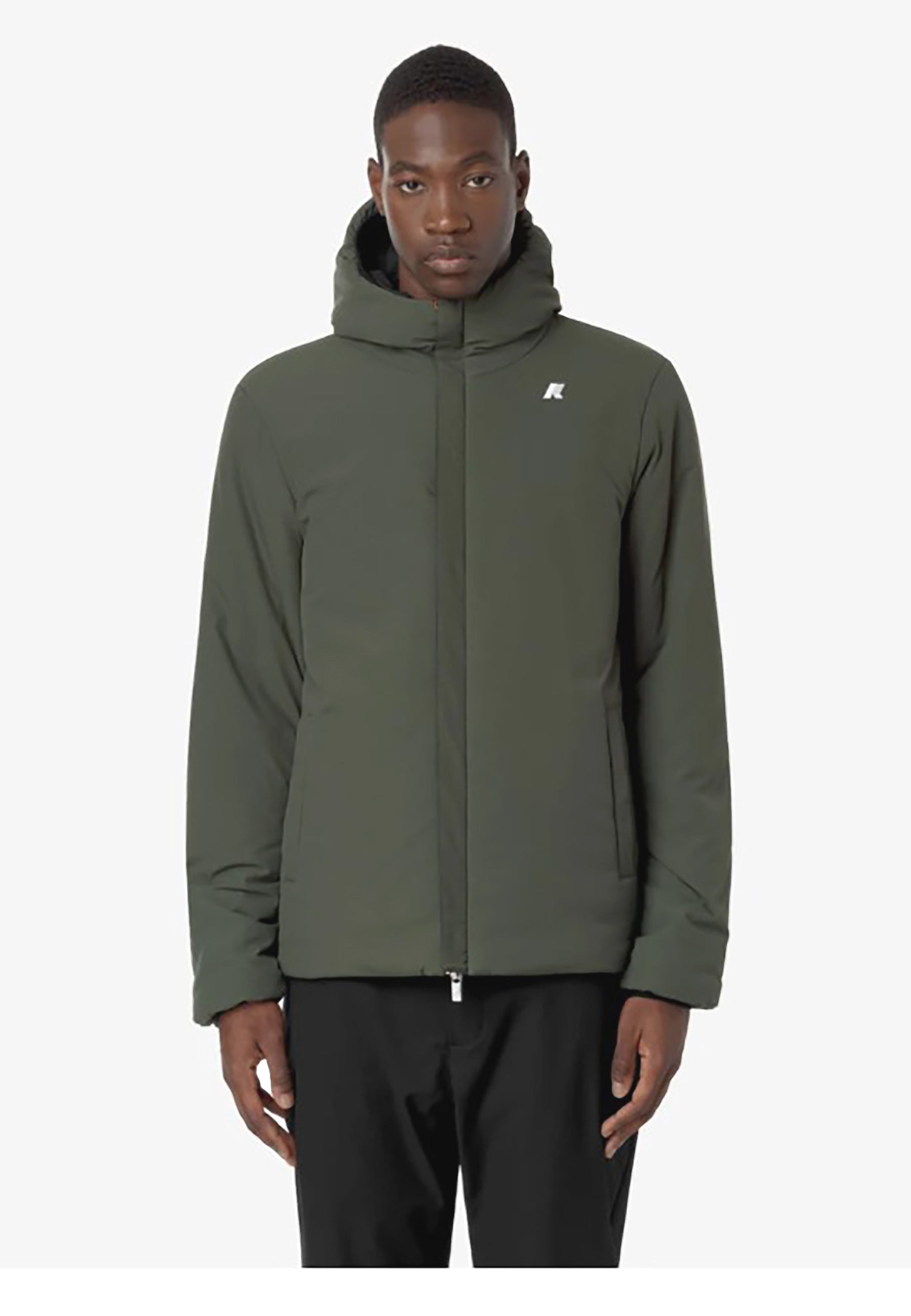 KWAY JACK ST WARM REVERSIBLE_AH3_BLACK PURE_GREEN BLACKISH