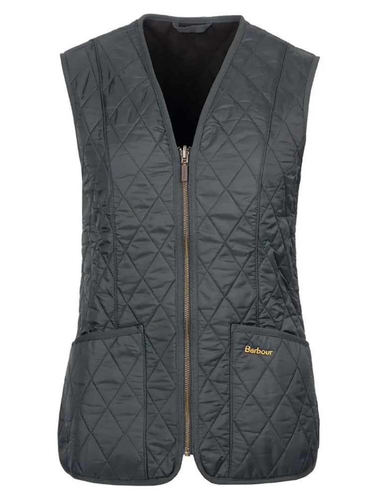 BARBOUR GILET TRAPUNTATO/FODERA PILE BETTY_OL71_DARK OLIVE