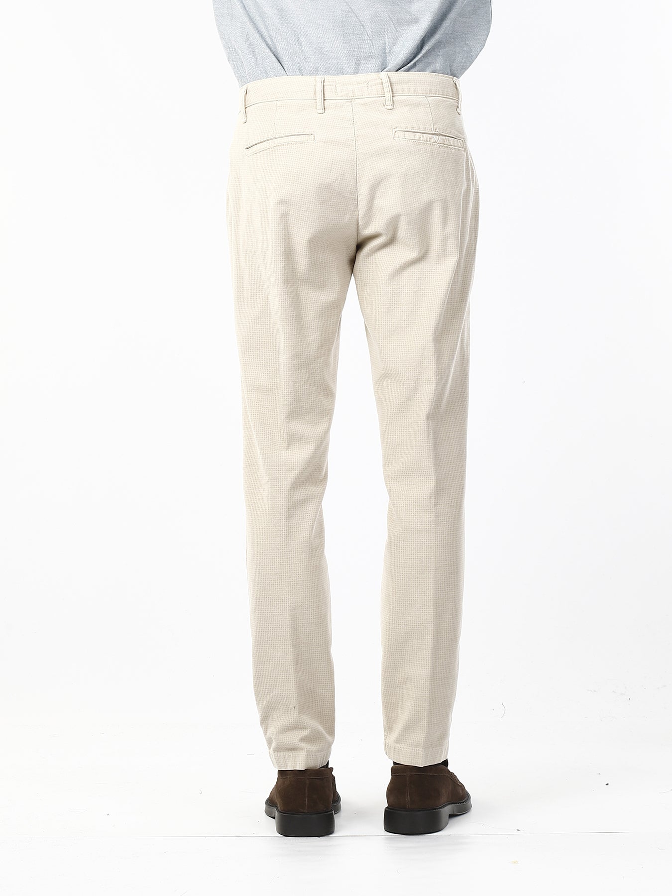OLD RIVER PANTALONI IN FUSTAGNO MICROFANTASIA_BEIGE