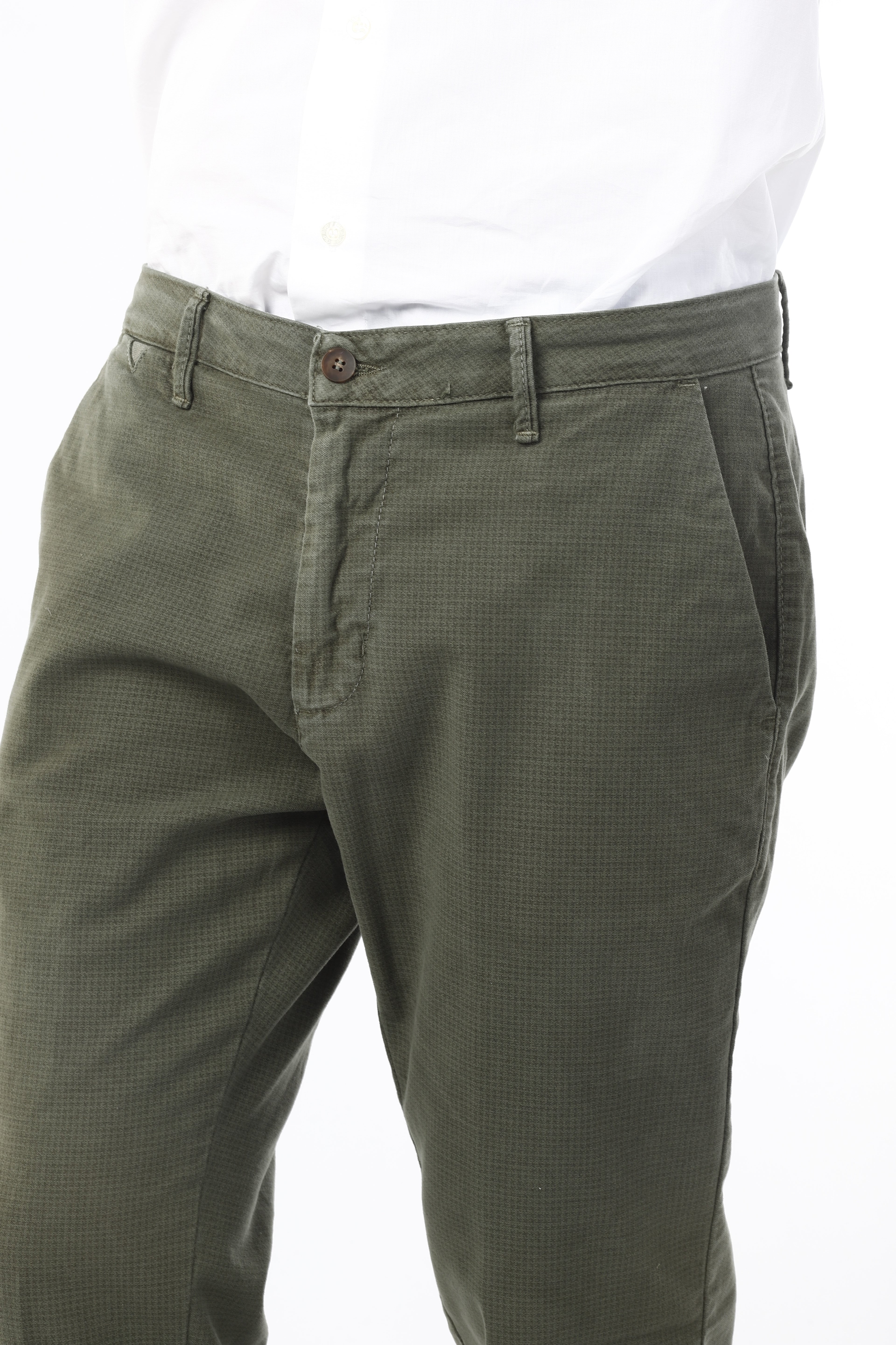 PANTALONI IN FUSTAGNO MICROFANTASIA_SALVIA