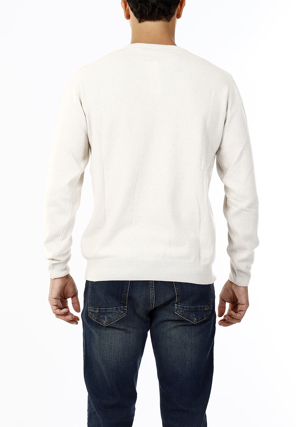 MAGLIONE GIROCOLLO ROMBI LANA E CASHMERE_SAND