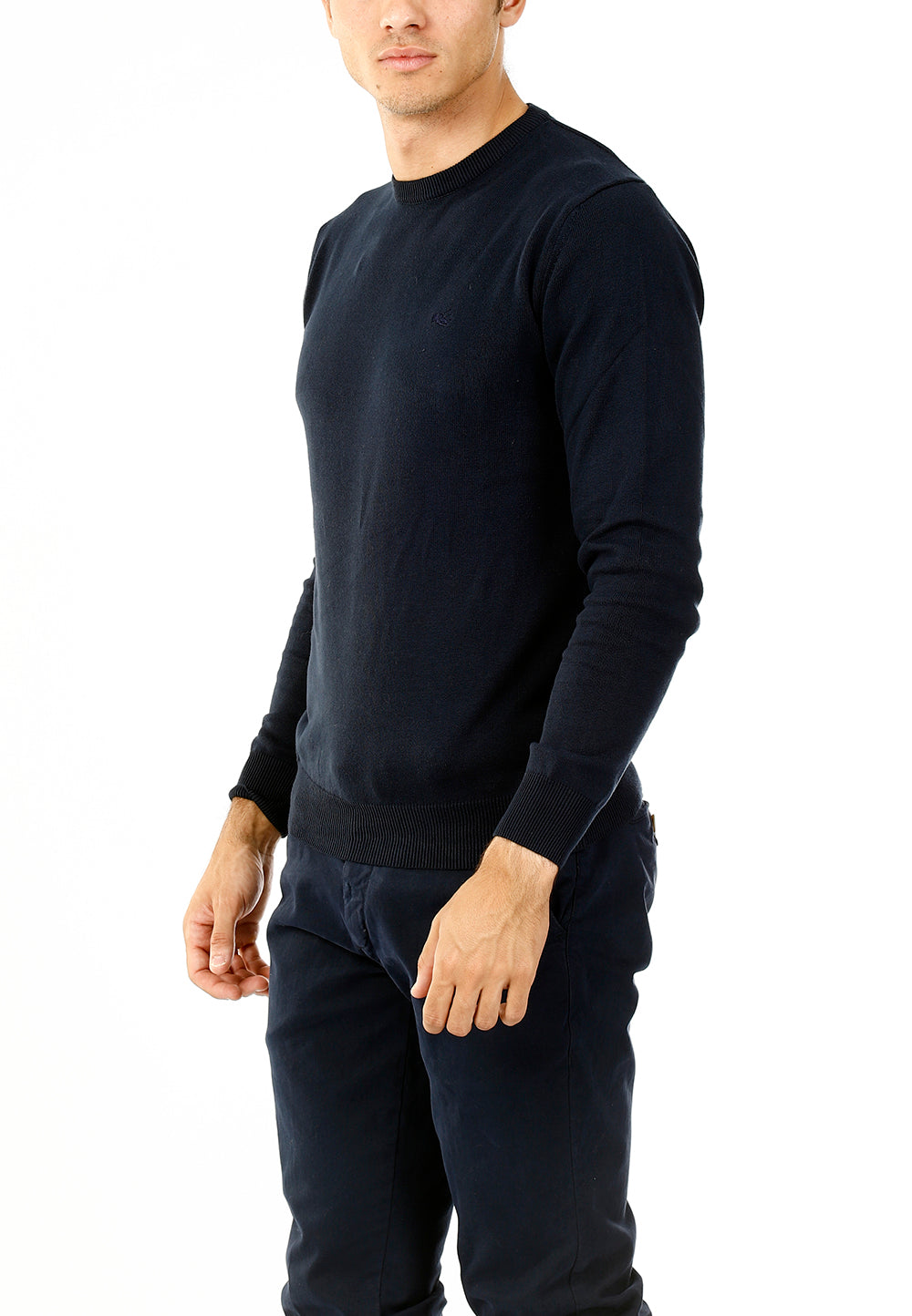 OLD RIVER MAGLIONE GIROCOLLO MINIMAL_BLU