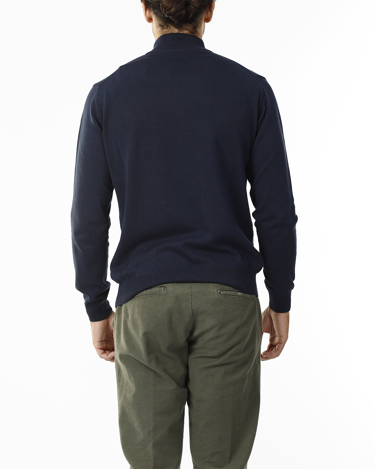 LUPETTO MINIMAL MAGLIA RASATA_BLU