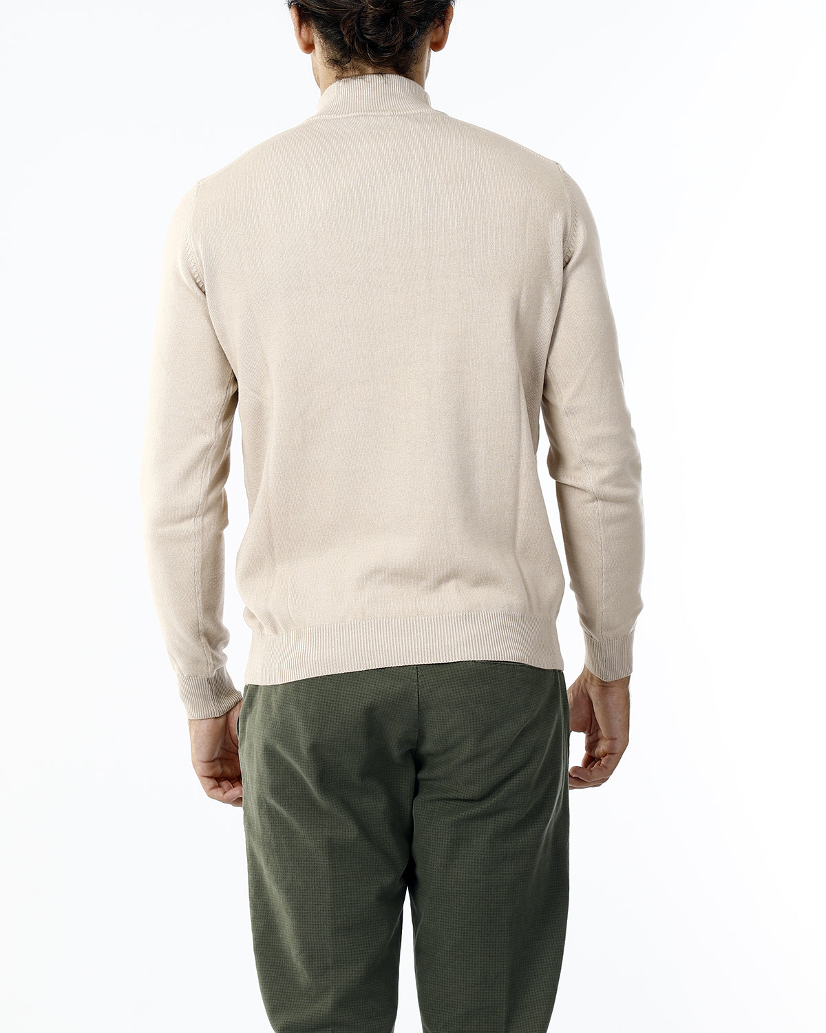 LUPETTO MINIMAL MAGLIA RASATA_SABBIA