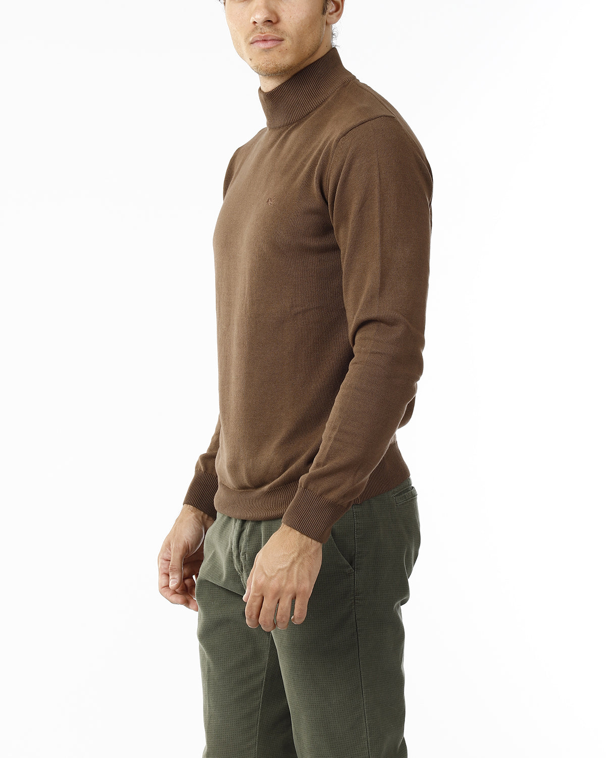 LUPETTO MINIMAL MAGLIA RASATA_TABACCO