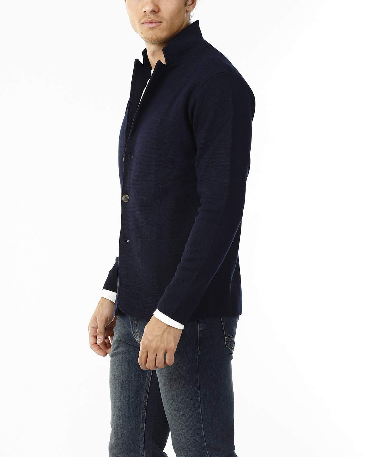 BLAZER IN MAGLIA A 3 BOTTONI_BLU