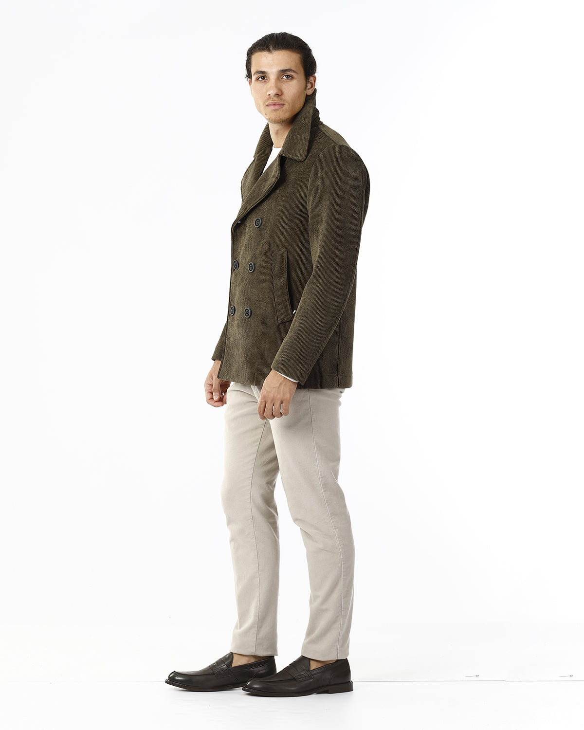 GIACCA DOPPIOPETTO VELLUTO A COSTE_VERDE