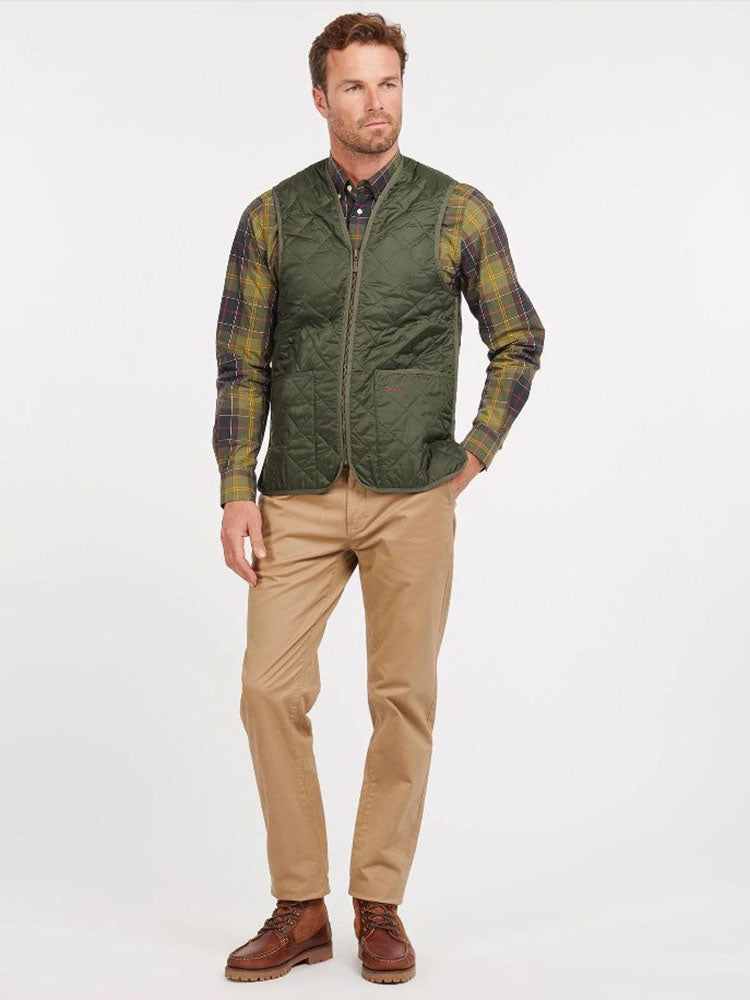 BARBOUR GILET TRAPUNTATO CON FODERA_GN92_OLIVE/CLASSIC