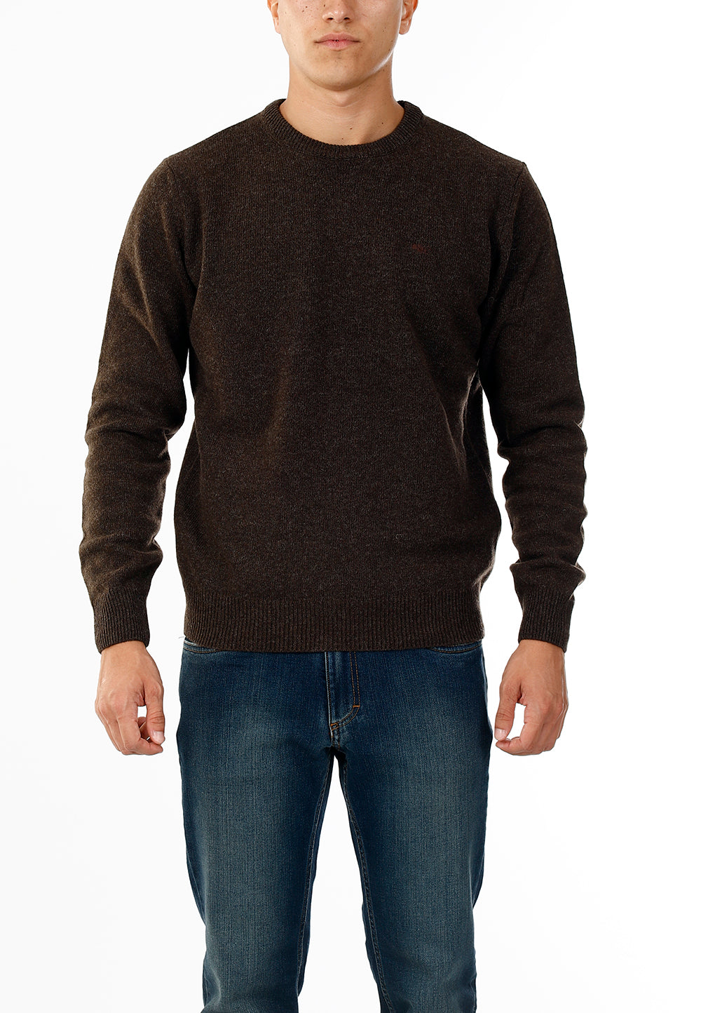 OLD RIVER MAGLIONE GIROCOLLO MINIMAL LANA_MORO