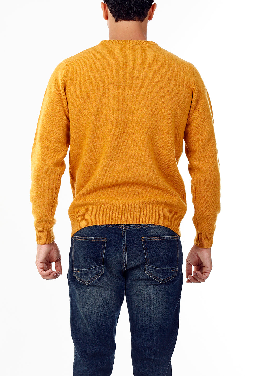 OLD RIVER MAGLIONE GIROCOLLO MINIMAL LANA_SENAPE