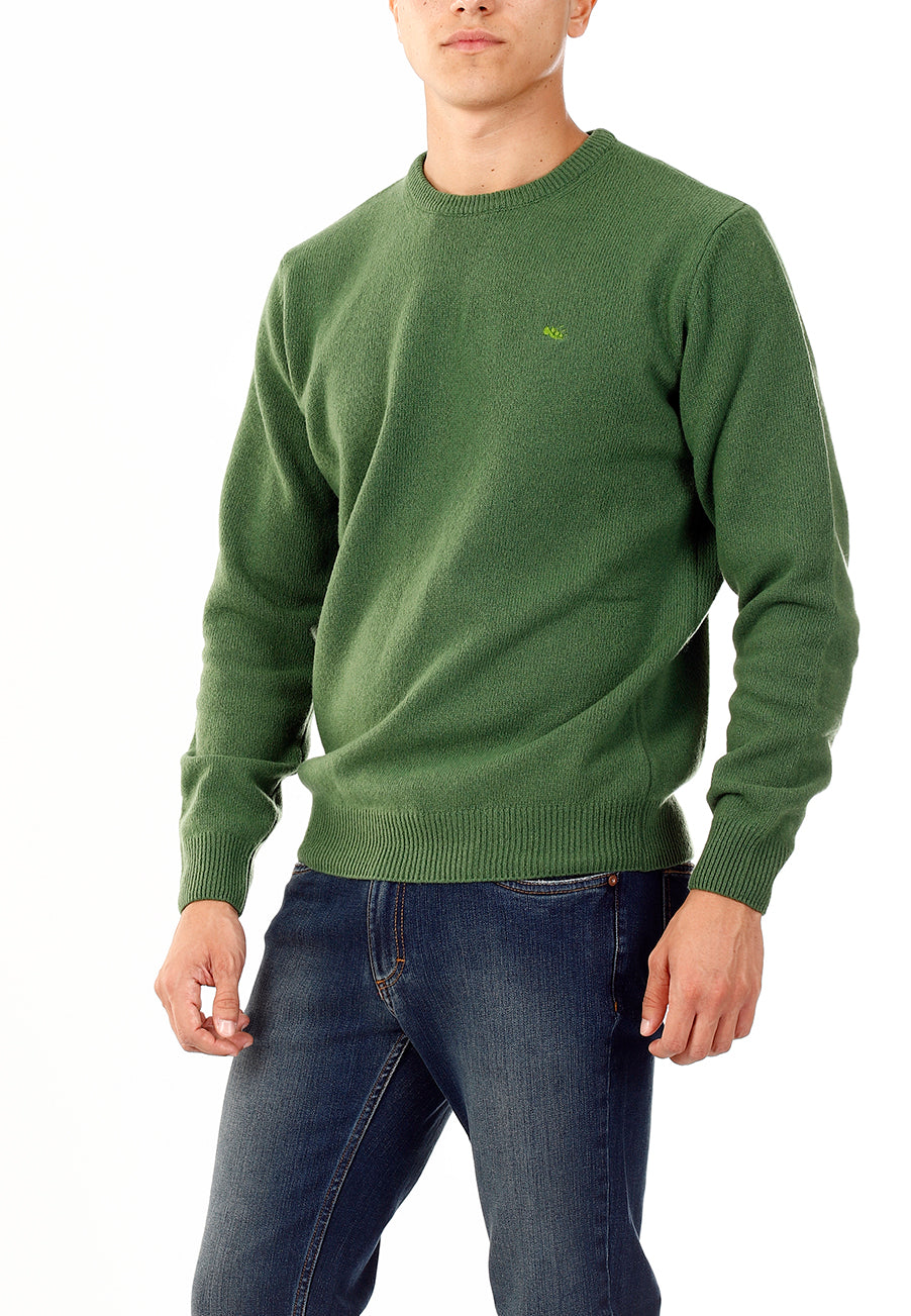 OLD RIVER MAGLIONE GIROCOLLO MINIMAL LANA_PRATO