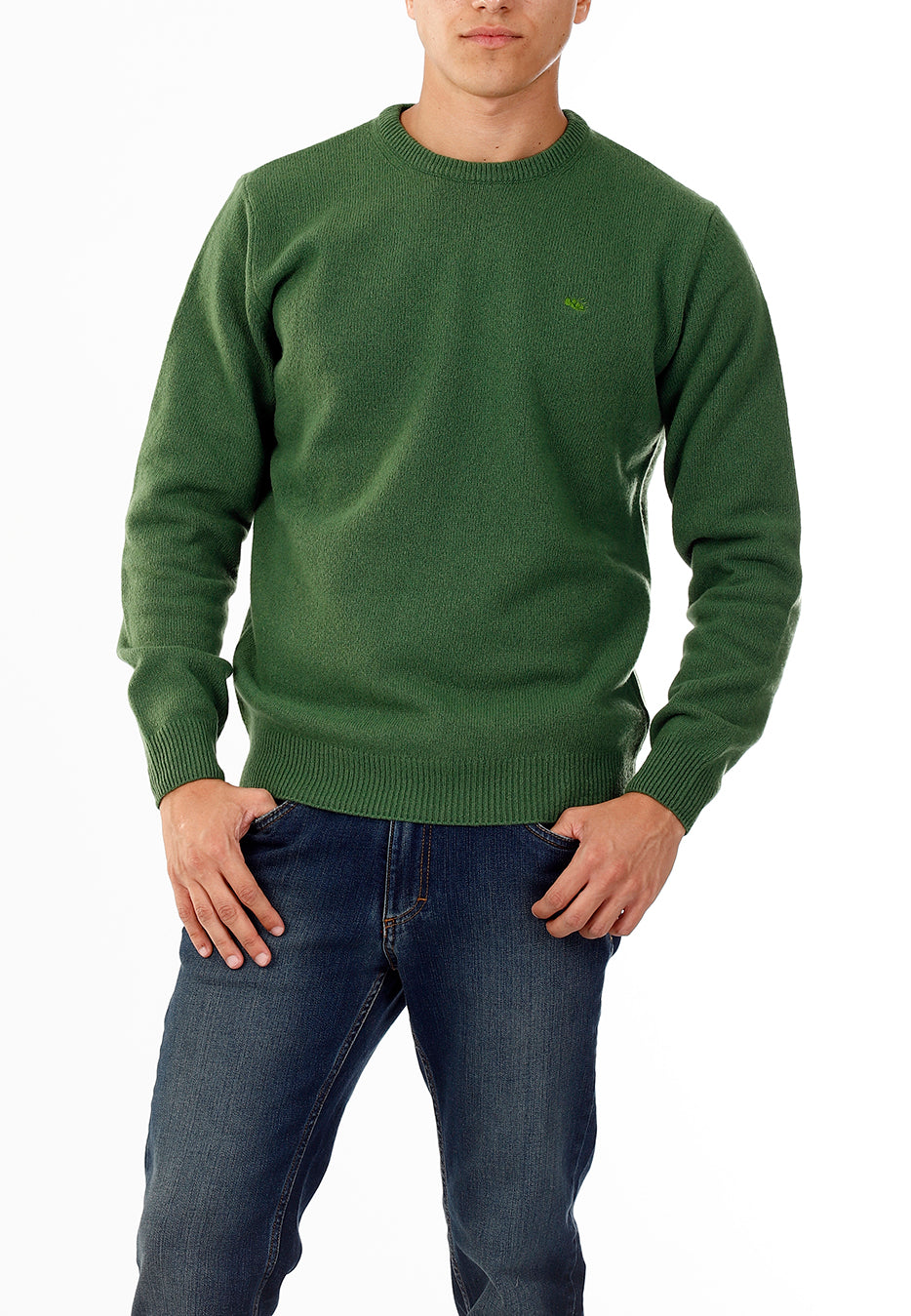 OLD RIVER MAGLIONE GIROCOLLO MINIMAL LANA_PRATO