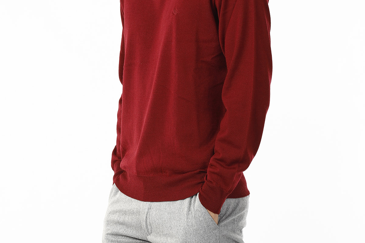 MAGLIONE COLLO LUPETTO_BORDEAUX