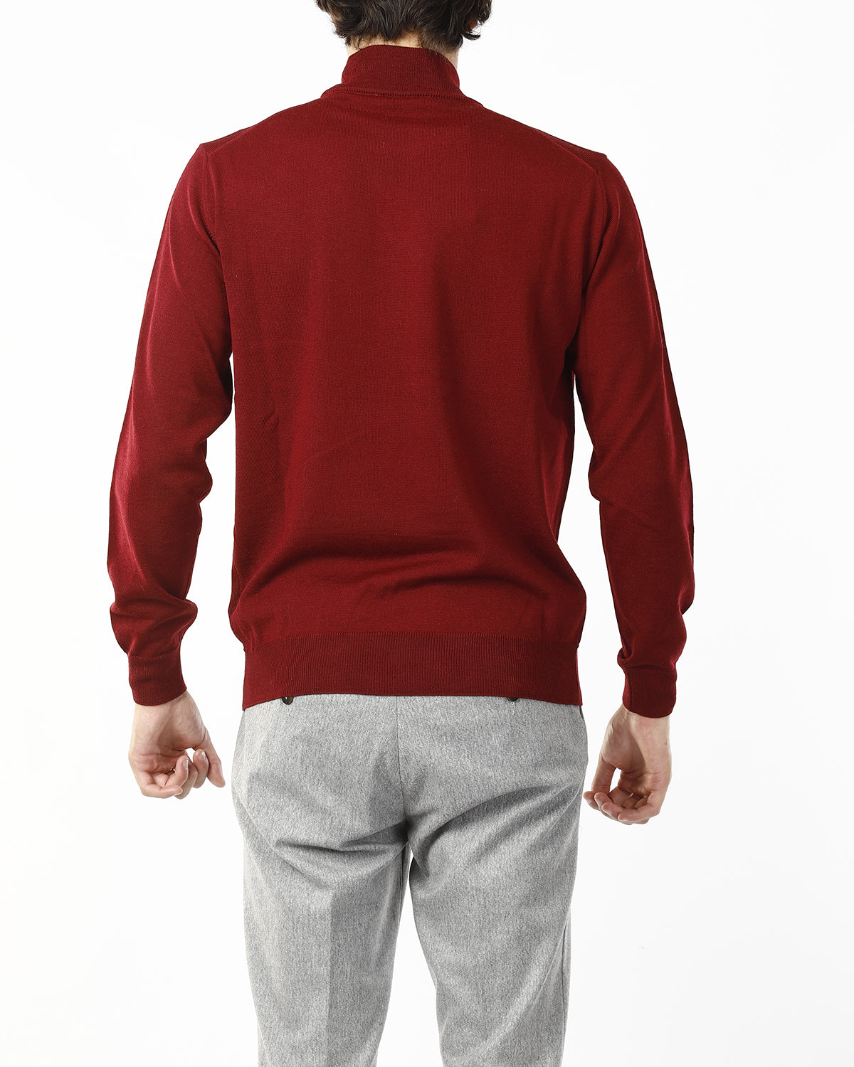 MAGLIONE COLLO LUPETTO_BORDEAUX