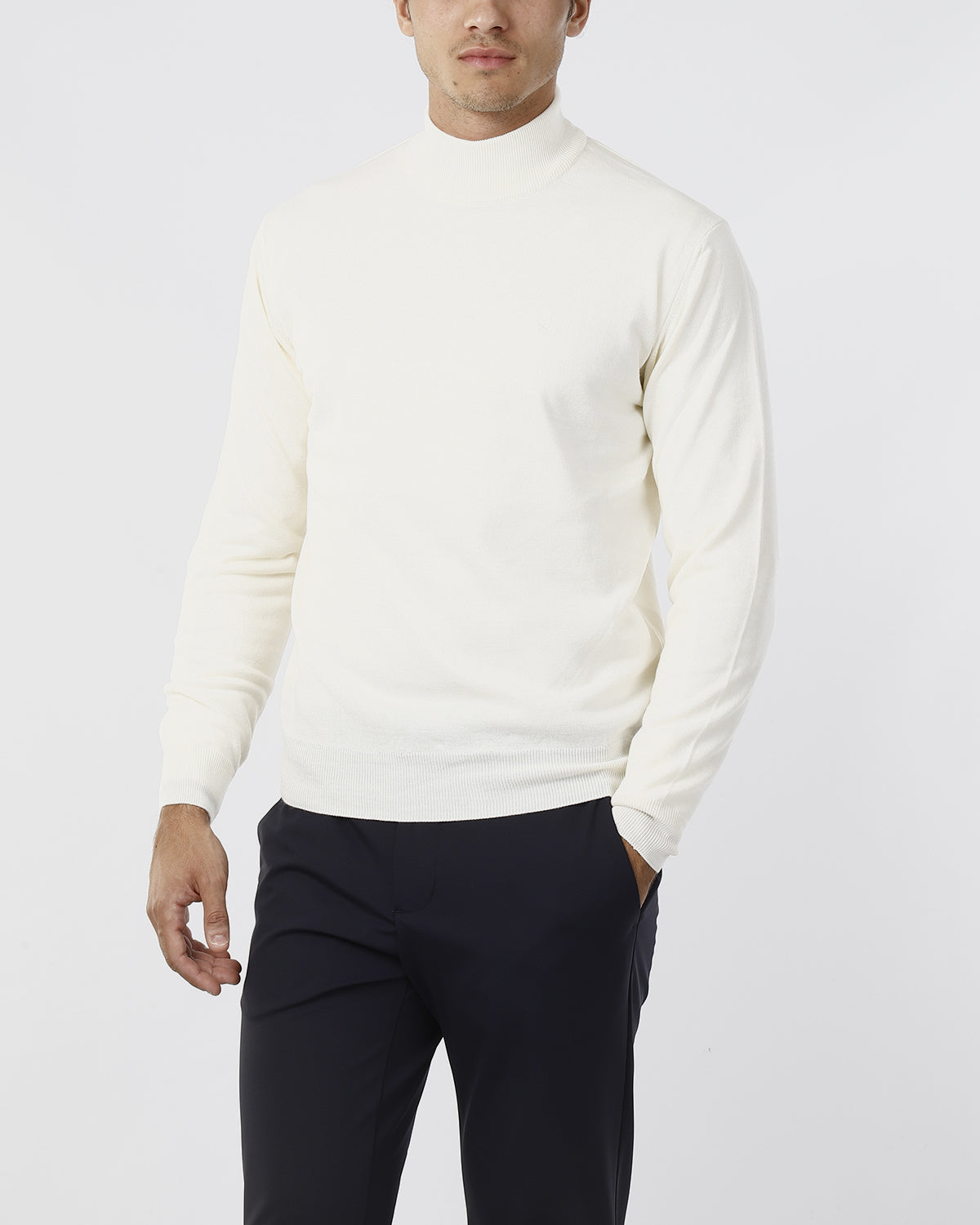 MAGLIONE COLLO LUPETTO_PANNA