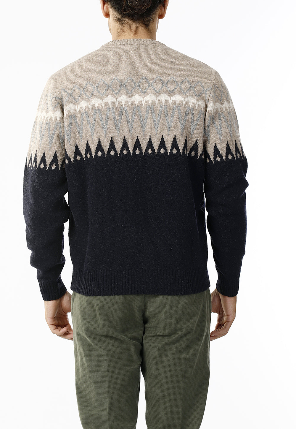 MAGLIONE GIROCOLLO FANTASIA INVERNO_BLU