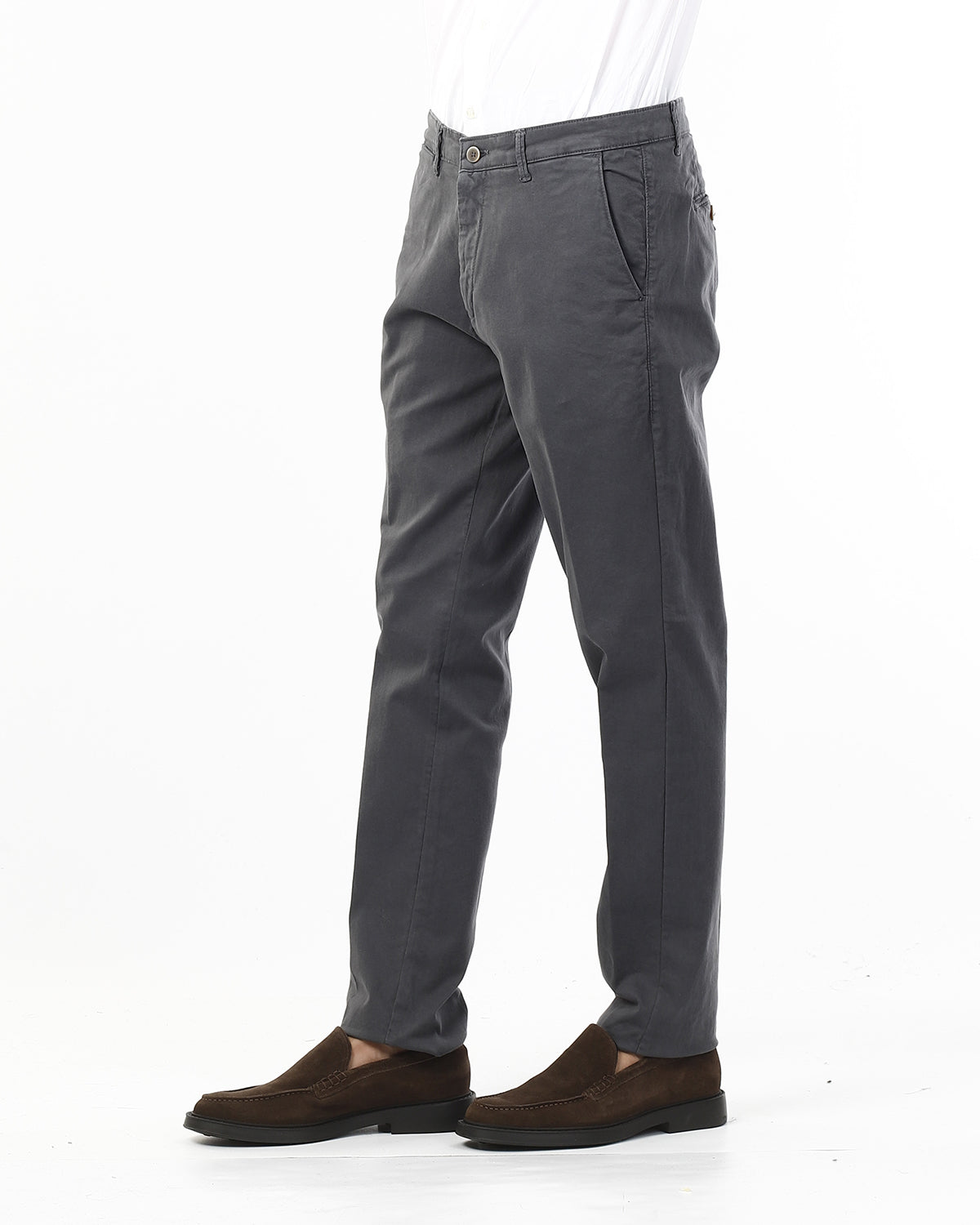 OLD RIVER PANTALONI CALOSSO ELASTAN_GRIGIO
