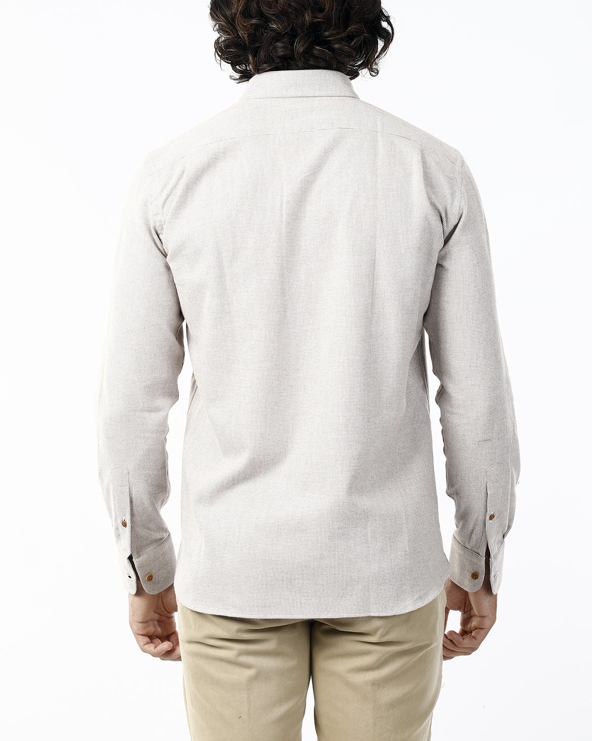 CAMICIA FLANELLA MICROFANTASIA_BEIGE