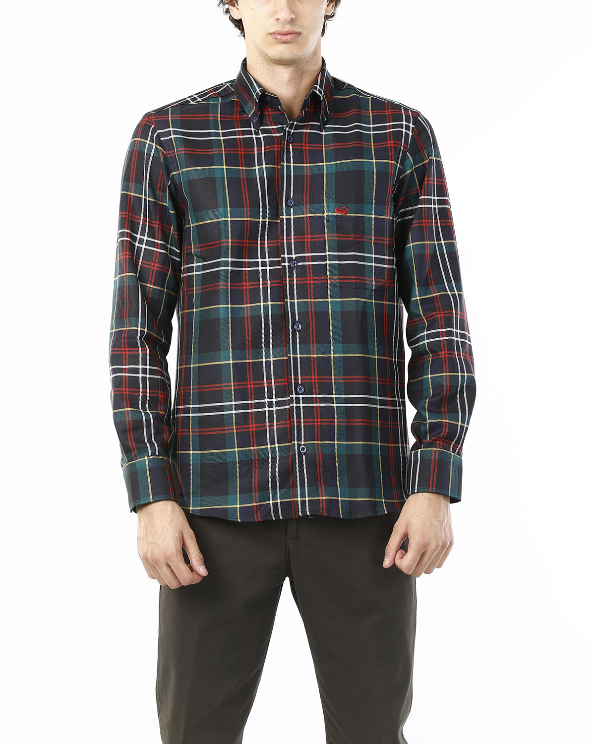 CAMICIA IN FLANELLA SCOZZESE_ROSSO