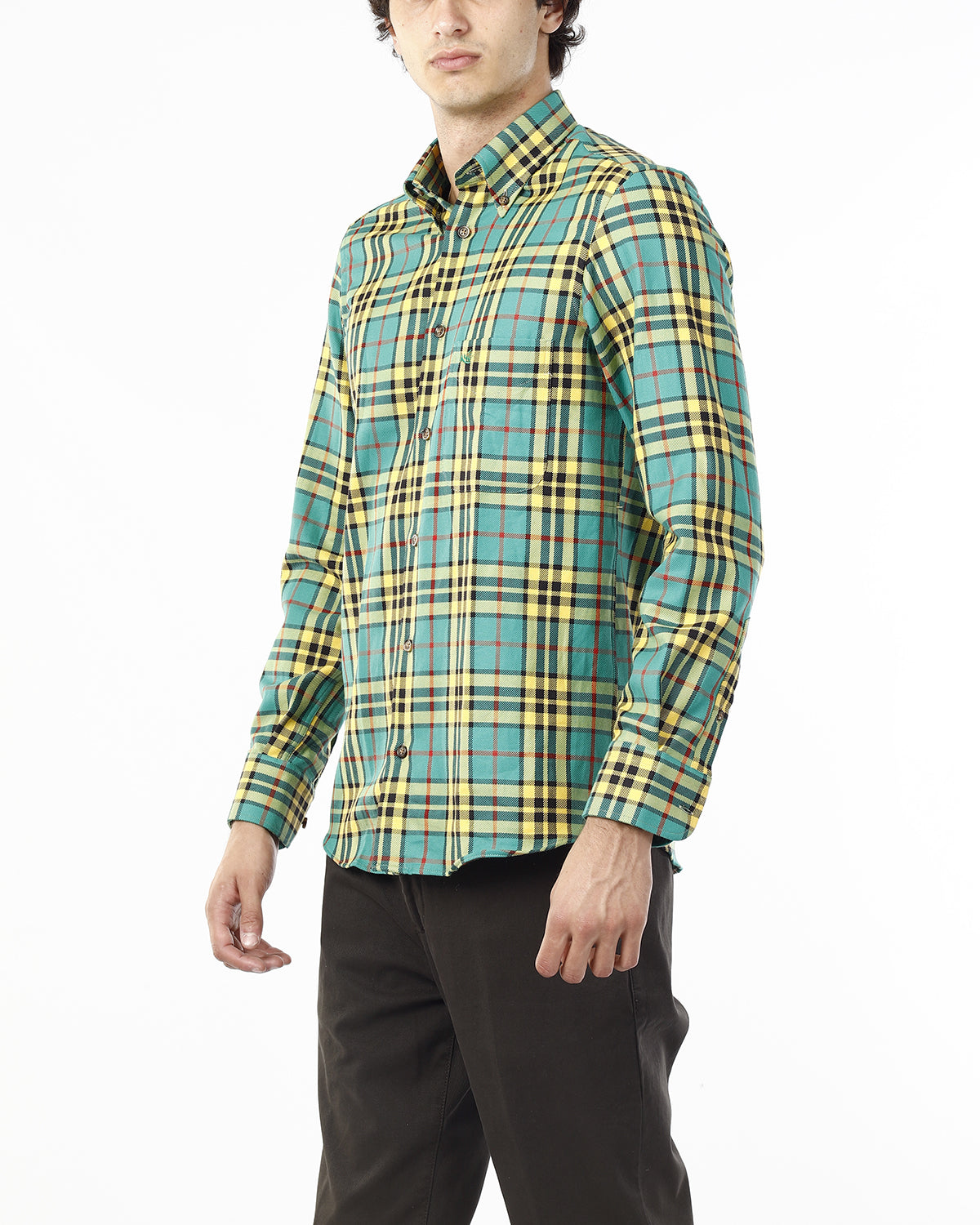 CAMICIA IN FLANELLA SCOZZESE_GIALLO