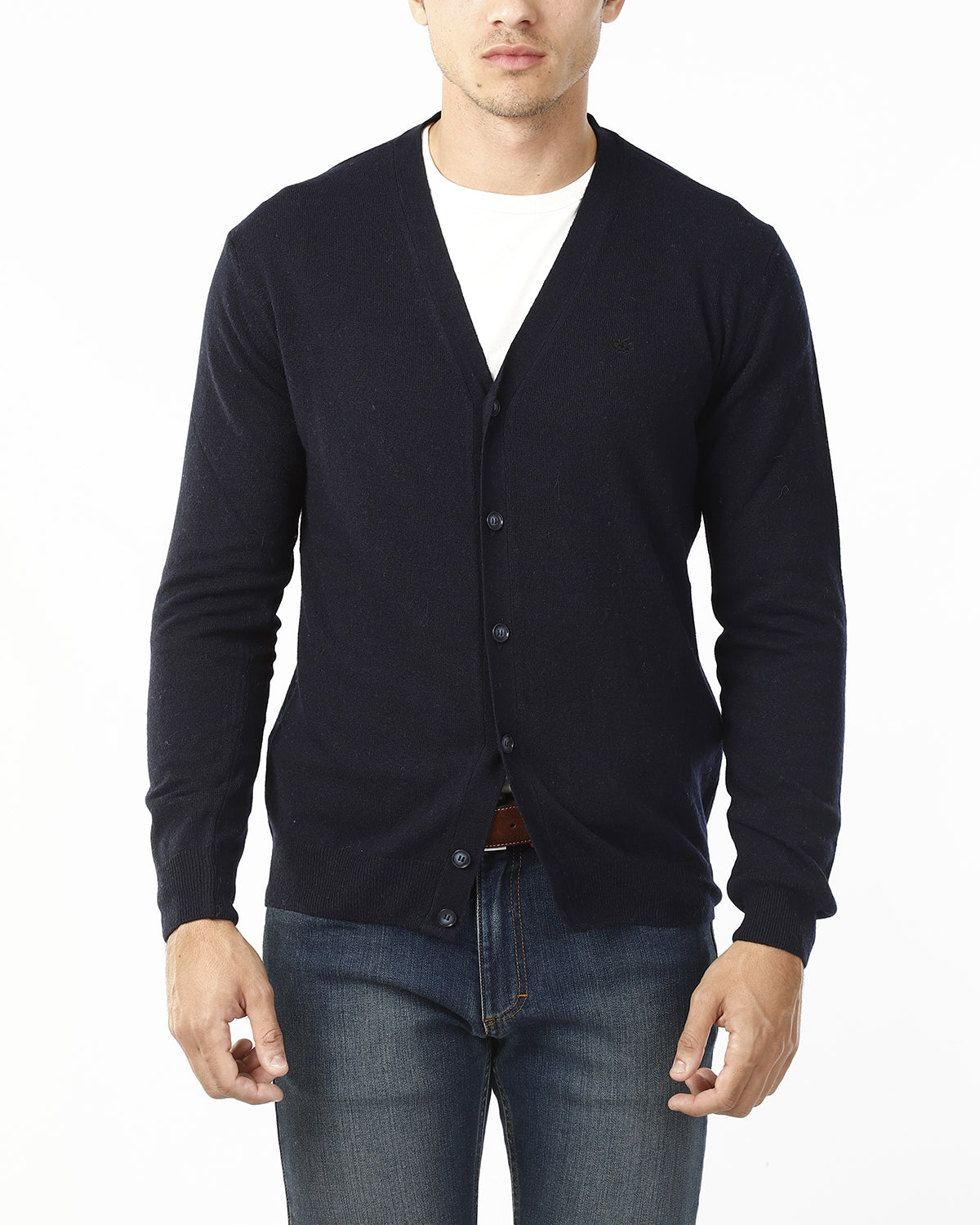 CARDIGAN MAGLIA RASATISSIMA_BLU