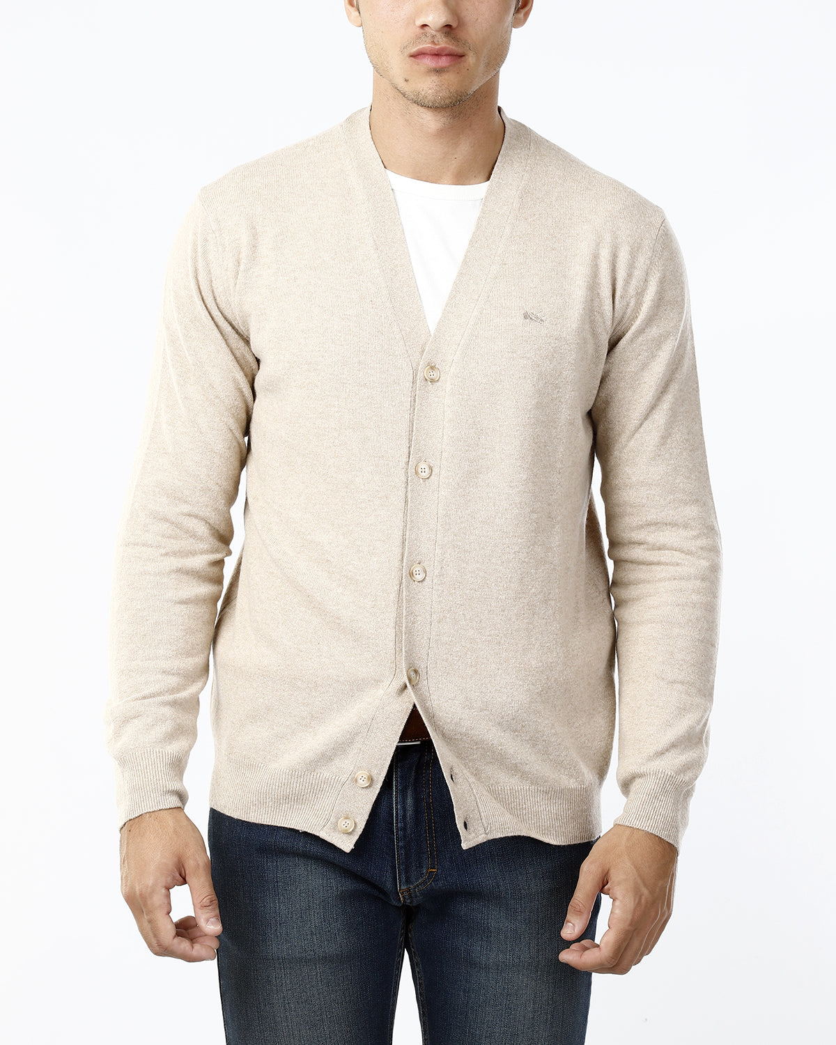 CARDIGAN MAGLIA RASATISSIMA_BEIGE