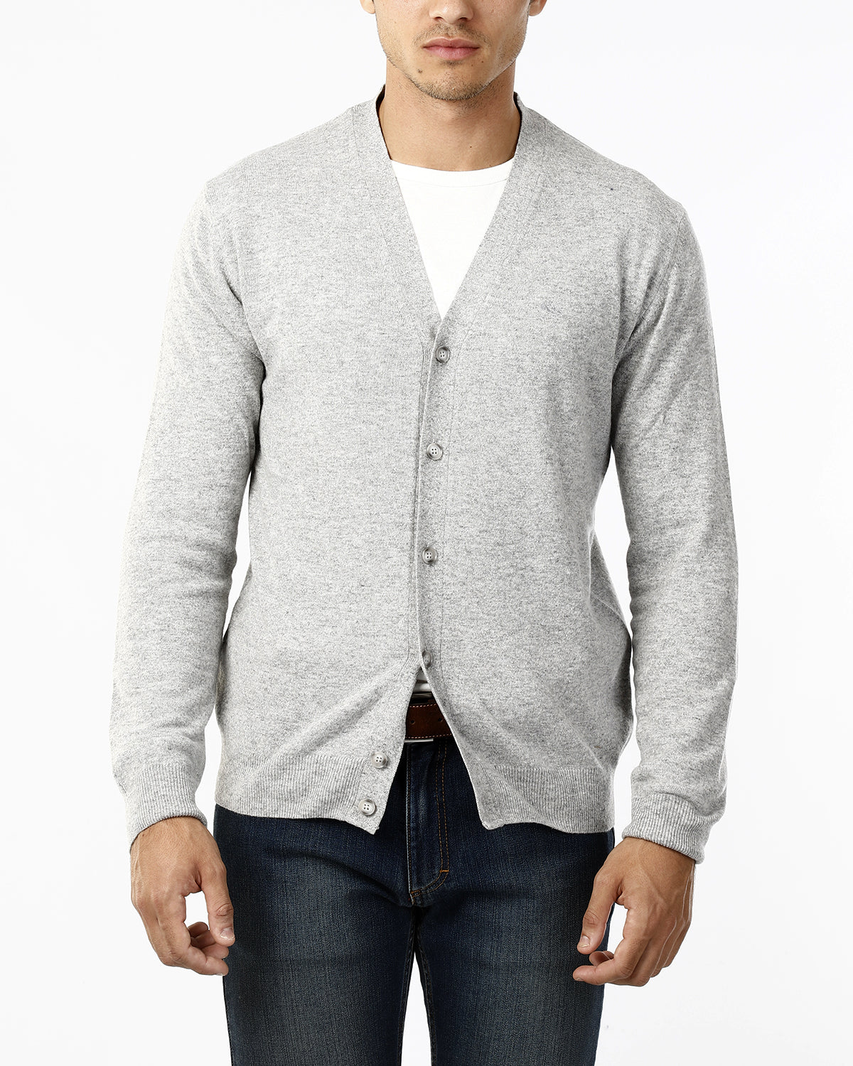 CARDIGAN MAGLIA RASATISSIMA_GRIGIO