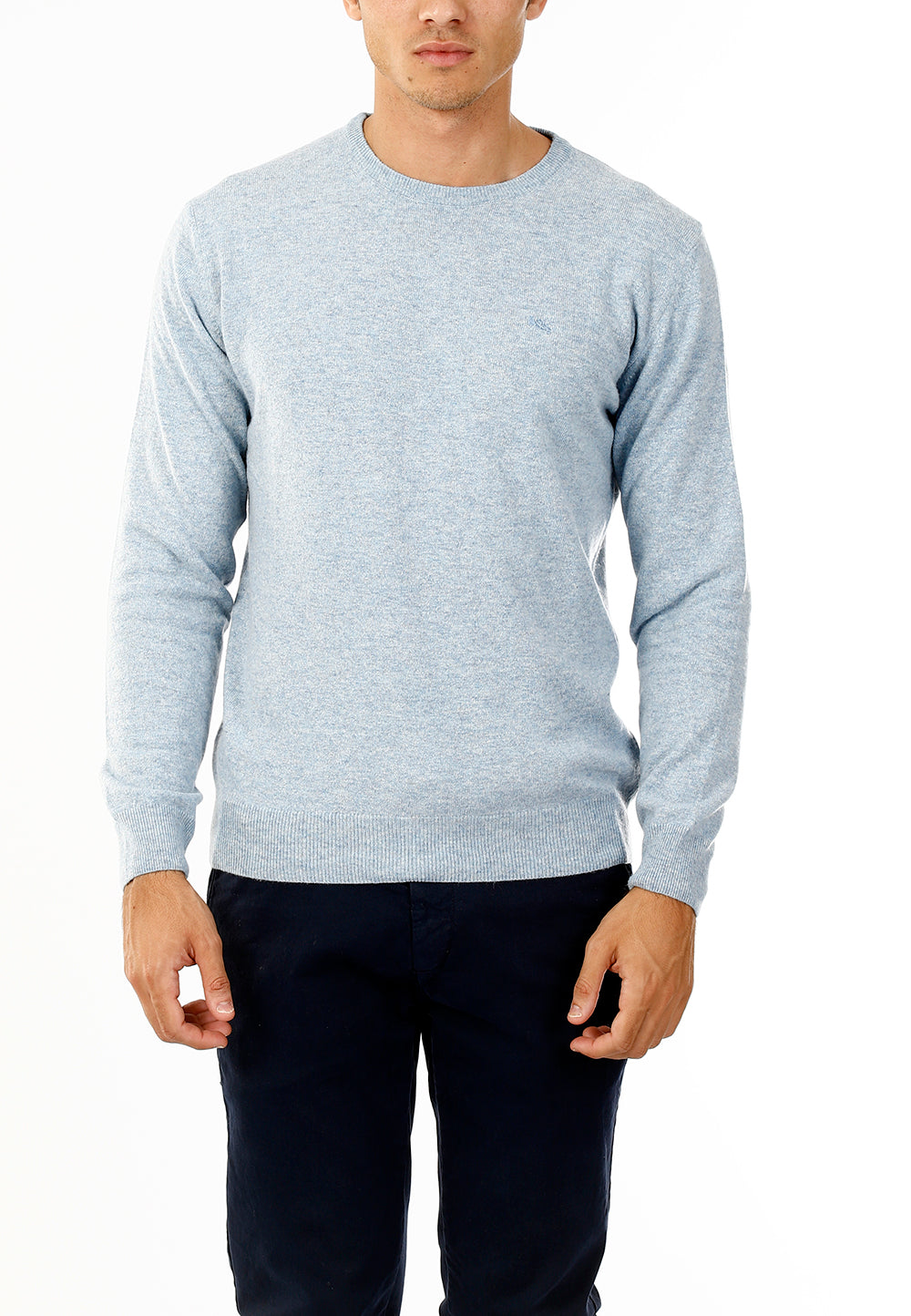MAGLIONE GIROCOLLO MISTO CASHMERE RASATO_ZUCCHERO