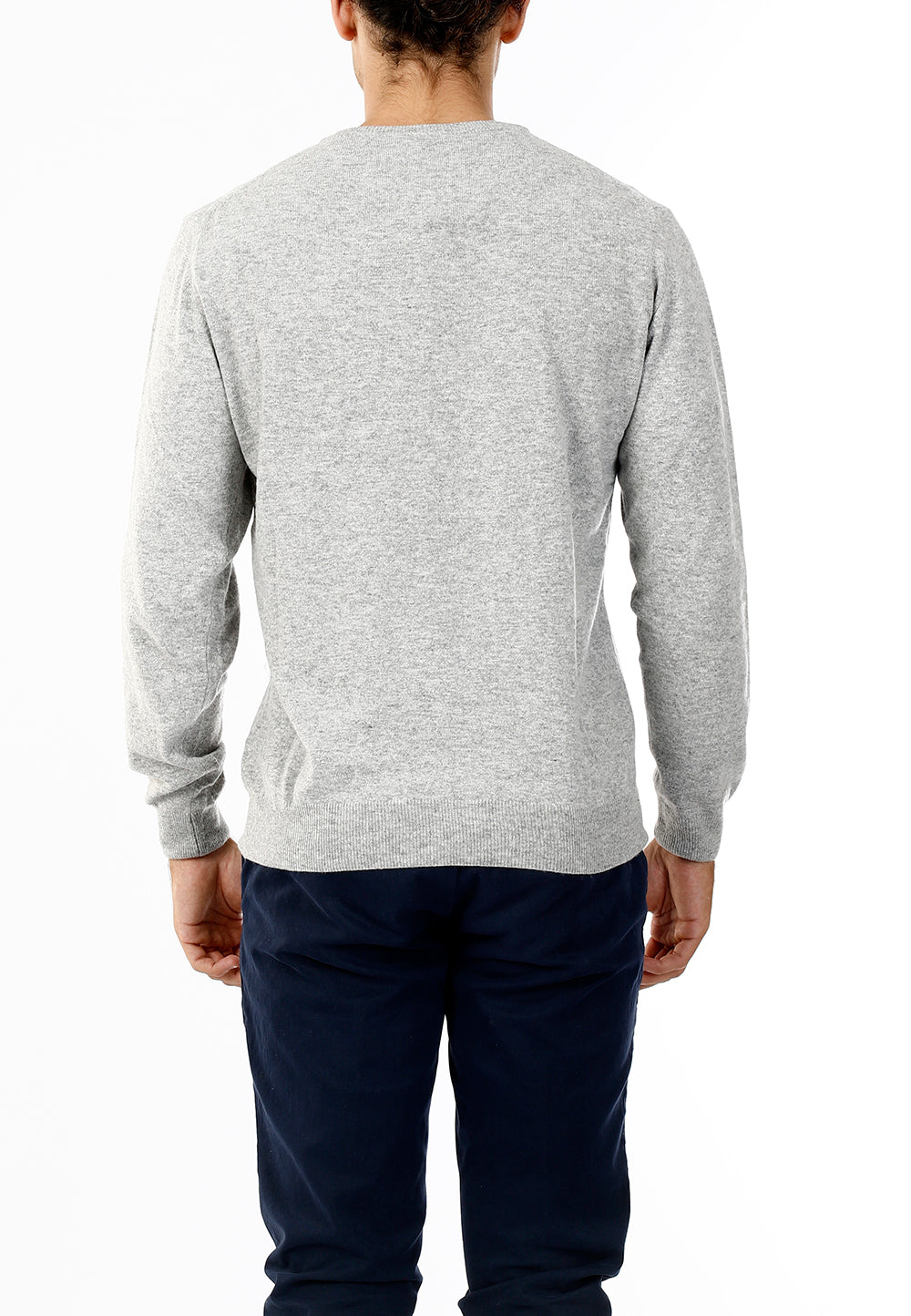 MAGLIONE GIROCOLLO MISTO CASHMERE RASATO_PERLA