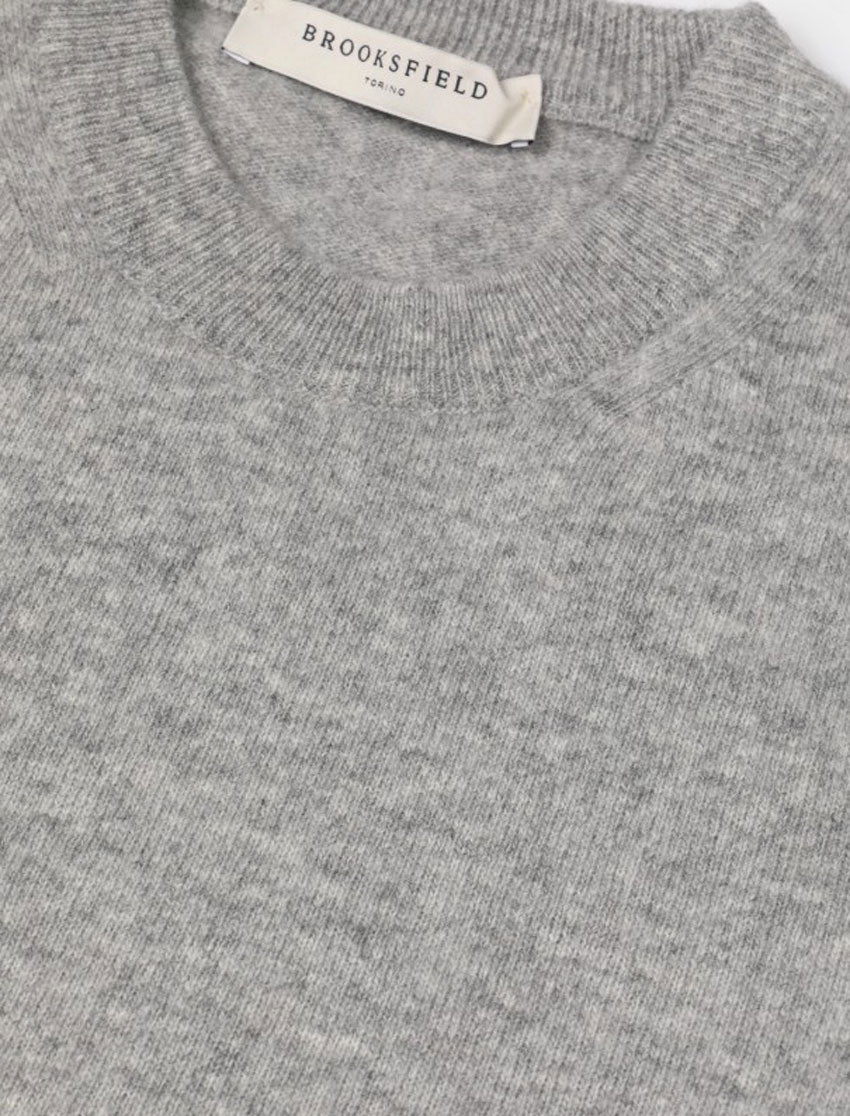 BROOKSFIELD MAGLIONE GIROCOLLO IN PURA LANA_GRIGIO
