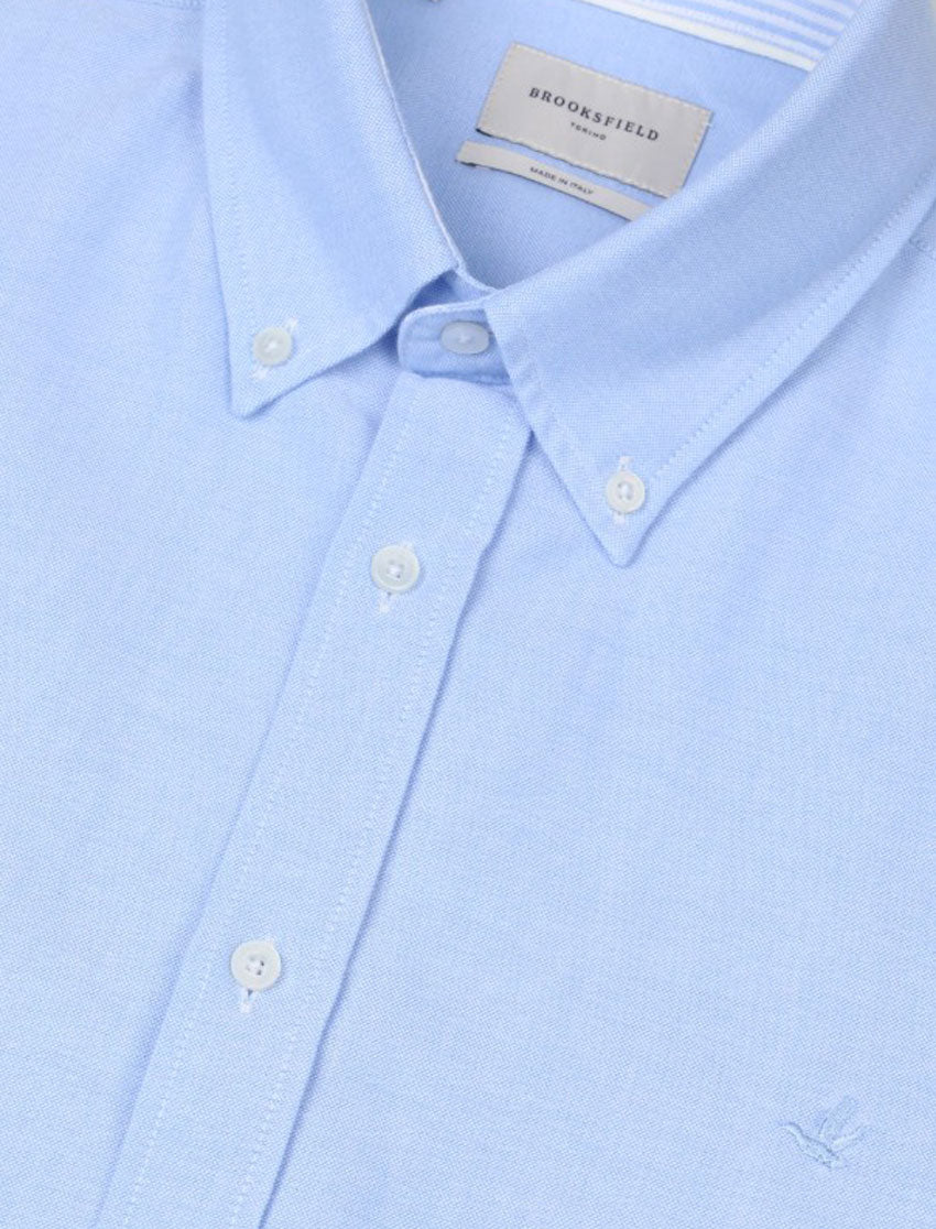 BROOKSFIELD CAMICIA CLUB BD REGULAR FIT_CELESTE