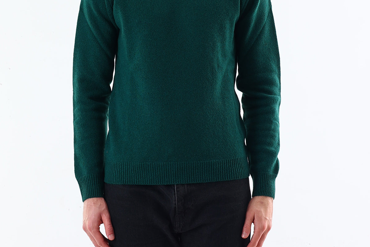 MAGLIA GIROCOLLO LAMBSWOOL_VERDE