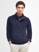 BARBOUR MAGLIONE CON TOPPE ESSENTIAL - HALF ZIP_NY91_NAVY